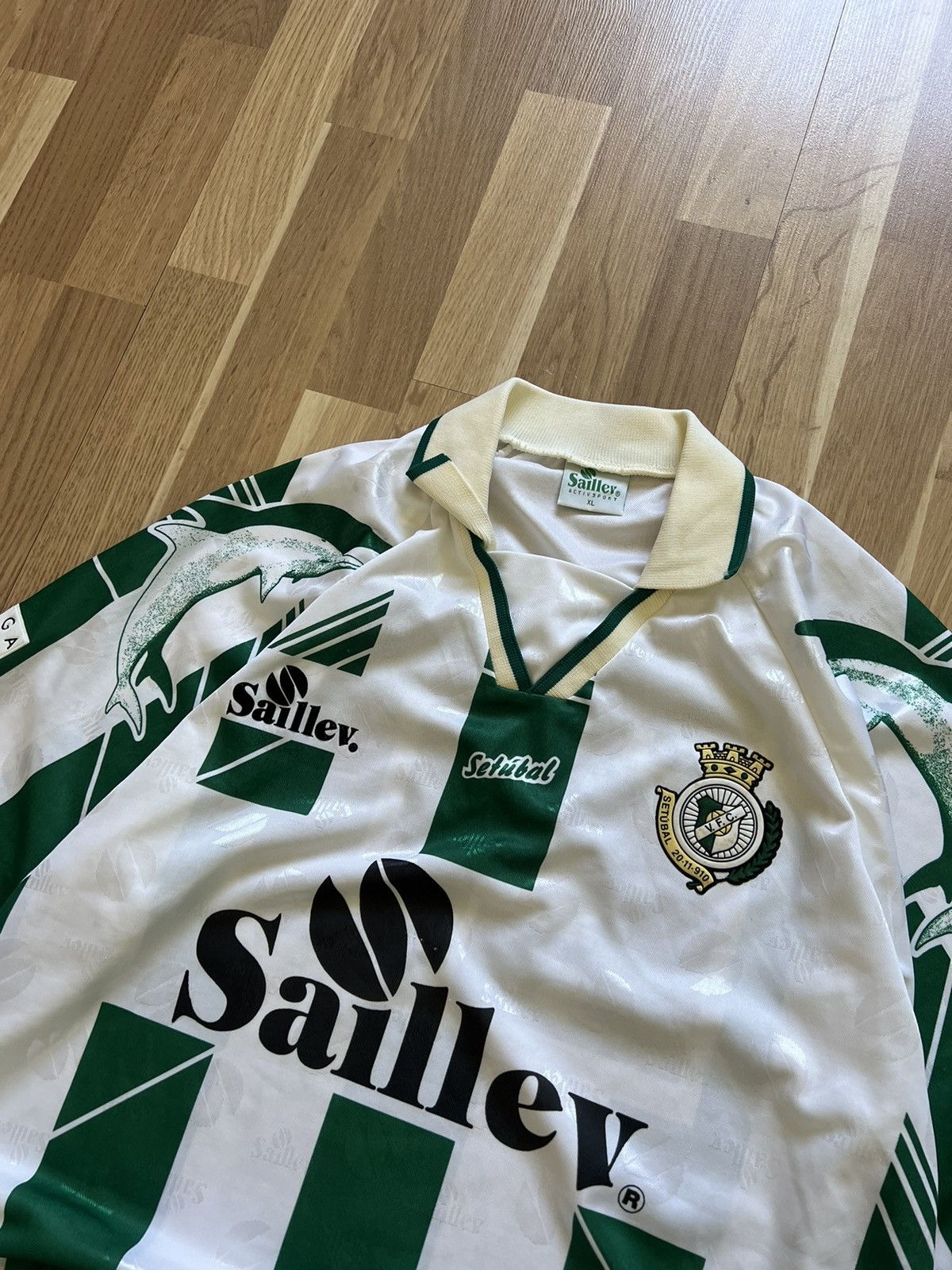 Vintage Vintage Vitoria Setubal Portugal football jersey 90s Size US L / EU 52-54 / 3 - 3 Thumbnail