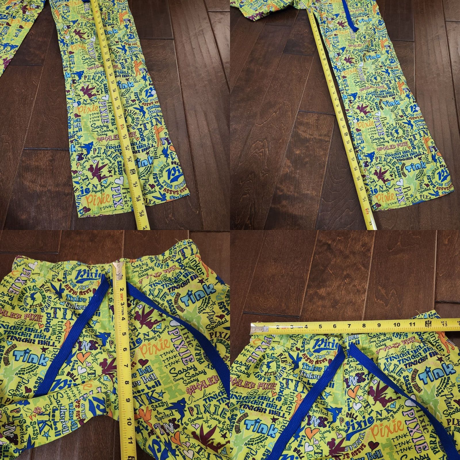 Disney VINTAGE? No — Disney World Disneyland Resort Women's XS Tinkerbell Cotton Pajama Pants Size 26" / US 2 / IT 38 - 8 Thumbnail