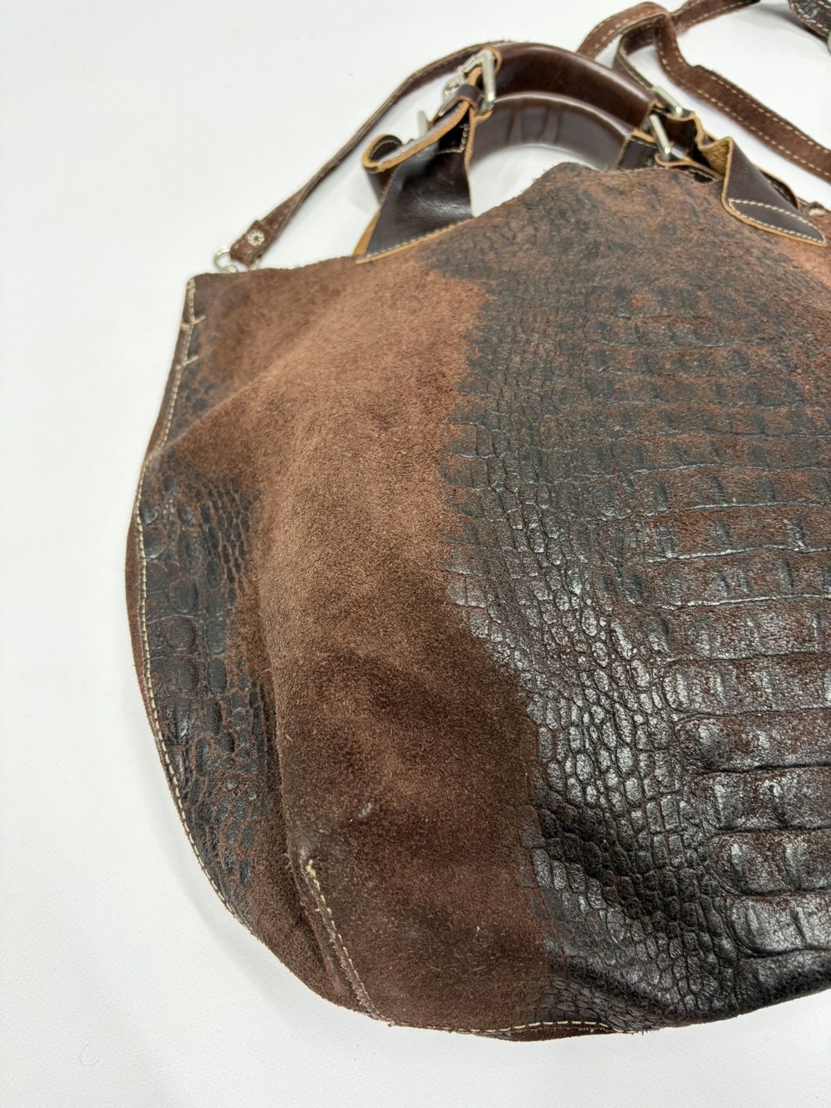 If Six Was Nine Distressed Leather Studded Bag Rick Owens Vibe y2k Dark Punk Size ONE SIZE - 13 Thumbnail