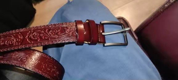Other Vintage red japanese wave floral belt 110cm Size 30 - 5 Thumbnail
