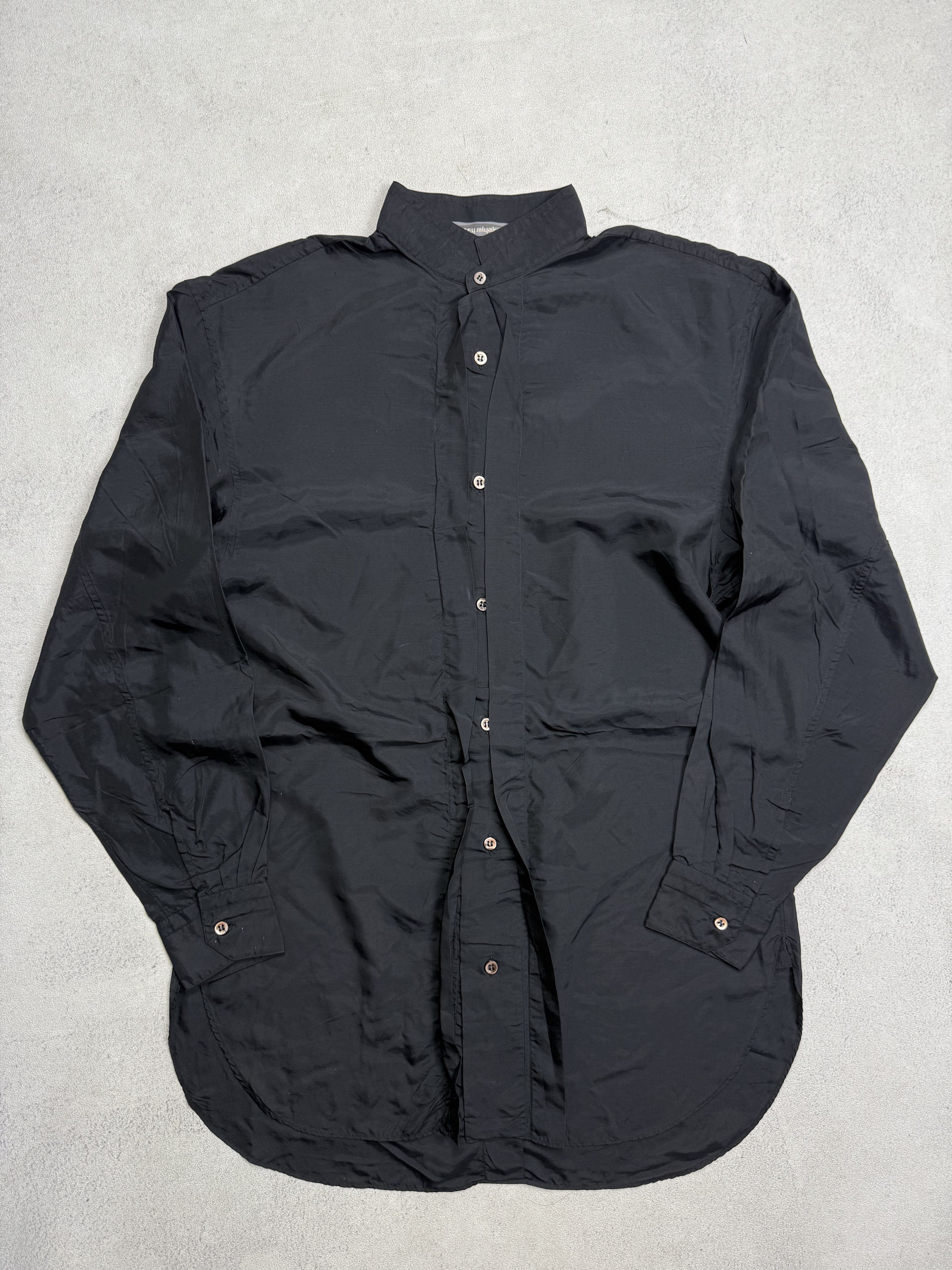 Issey Miyake Vintage 90s Issey Miyake Black Shirt Size US M / EU 48-50 / 2 - 7 Thumbnail