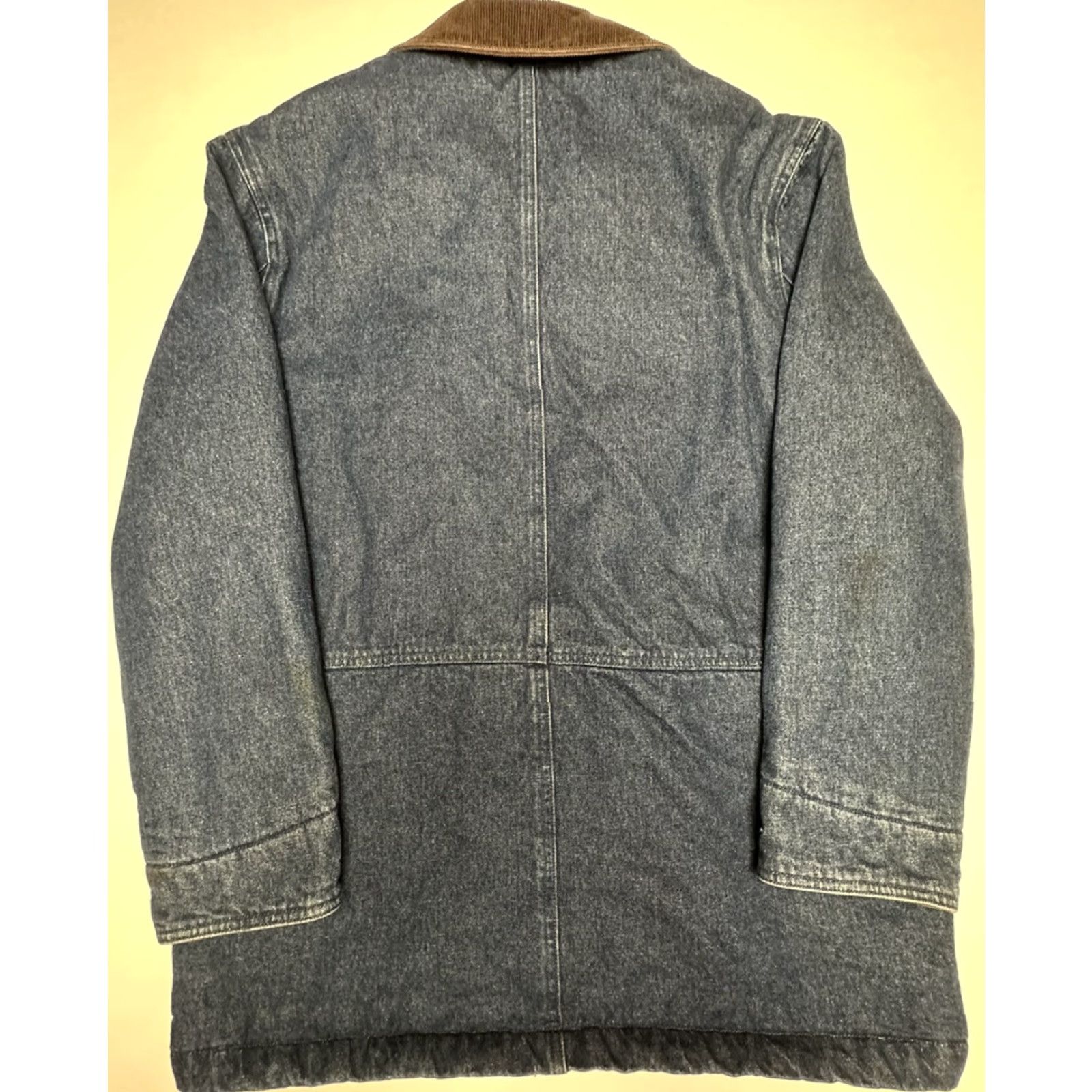 Vintage VINTAGE St Johns Bay Denim Over Coat Mens M Flannel Lined Corduroy Collar Coat Mens Medium Blue Denim Overcoat Size US M / EU 48-50 / 2 - 5 Thumbnail