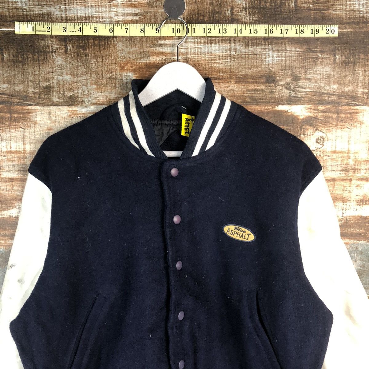 Vintage Blue Asphatt Dark Blue Bombers varsity Jacket #A1757 Size US S / EU 44-46 / 1 - 5 Thumbnail