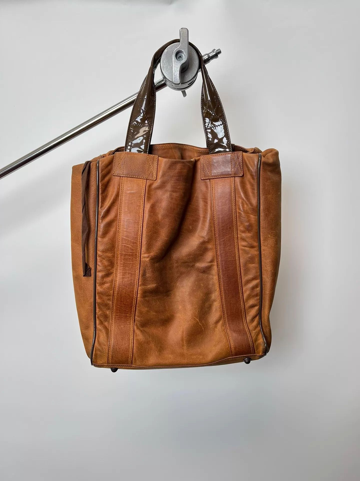Dries Van Noten Dries van noten maillard distressed leather handbag Size ONE SIZE - 3 Thumbnail