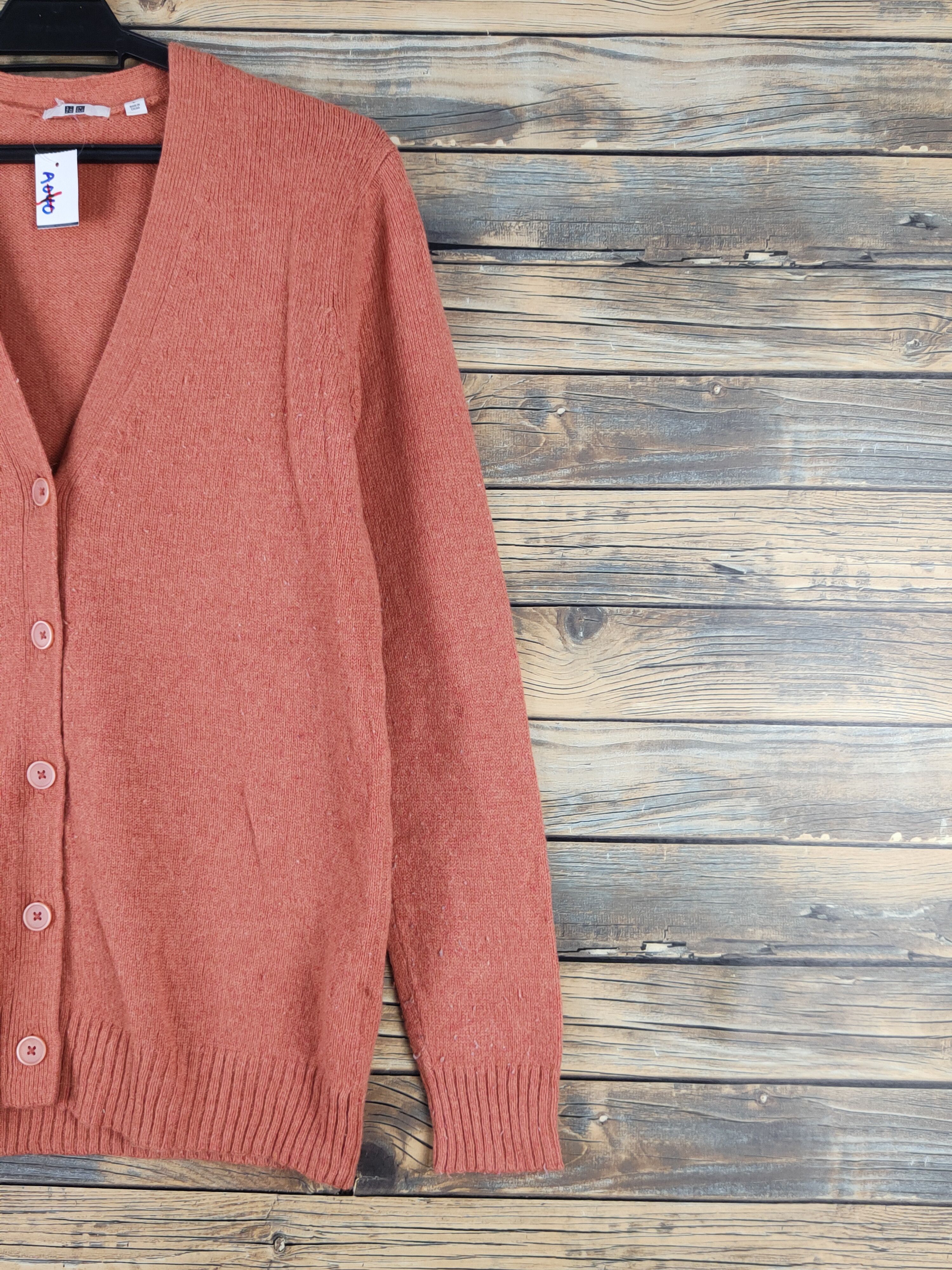 Homespun Knitwear × Japanese Brand Uniqlo japan Orange Knitwear Cardigan #W1195 Size US M / EU 48-50 / 2 - 5 Thumbnail