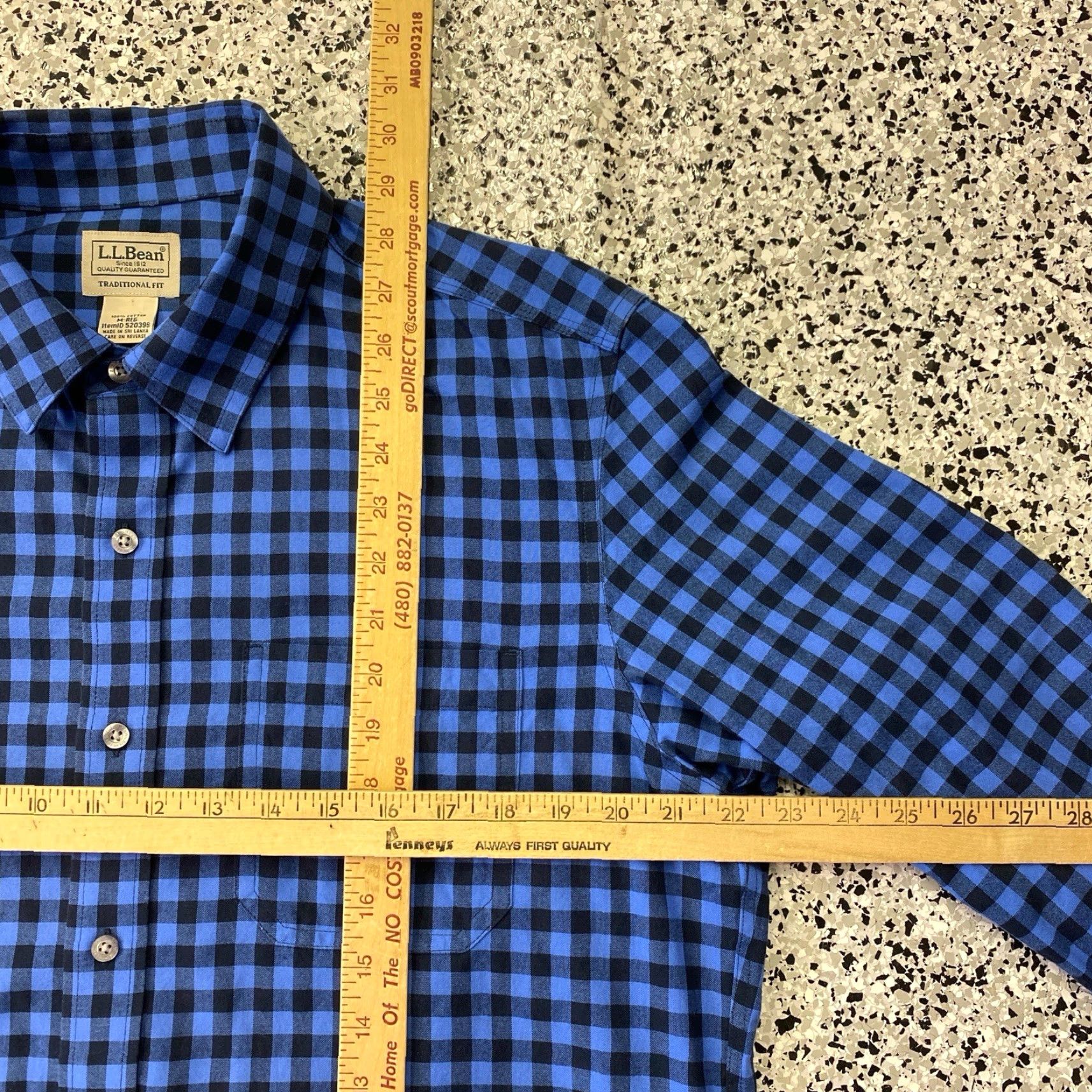 Vintage LL Bean Shirt Mens Medium Traditional Fit Button-Up Long Sleeve Plaid Blue Cotton Spandex Shirt Mens Regular Fit Classic Button-Down Pocketed Casual Size US M / EU 48-50 / 2 - 2 Thumbnail
