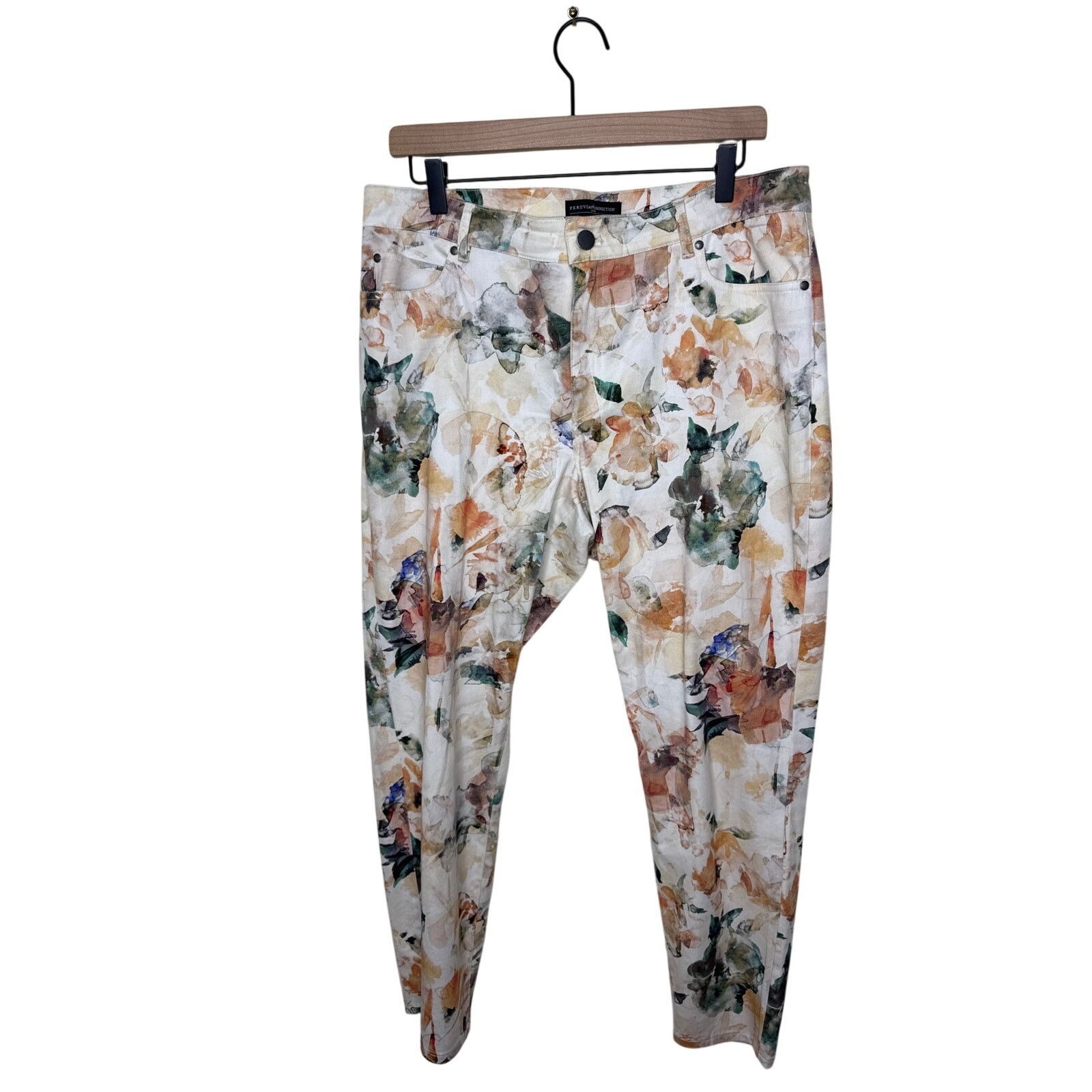 Other PERUVIAN CONNECTION Isola Pants Slim Pant Watercolor Garden Size 34" / US 12 / IT 48 - 1 Thumbnail