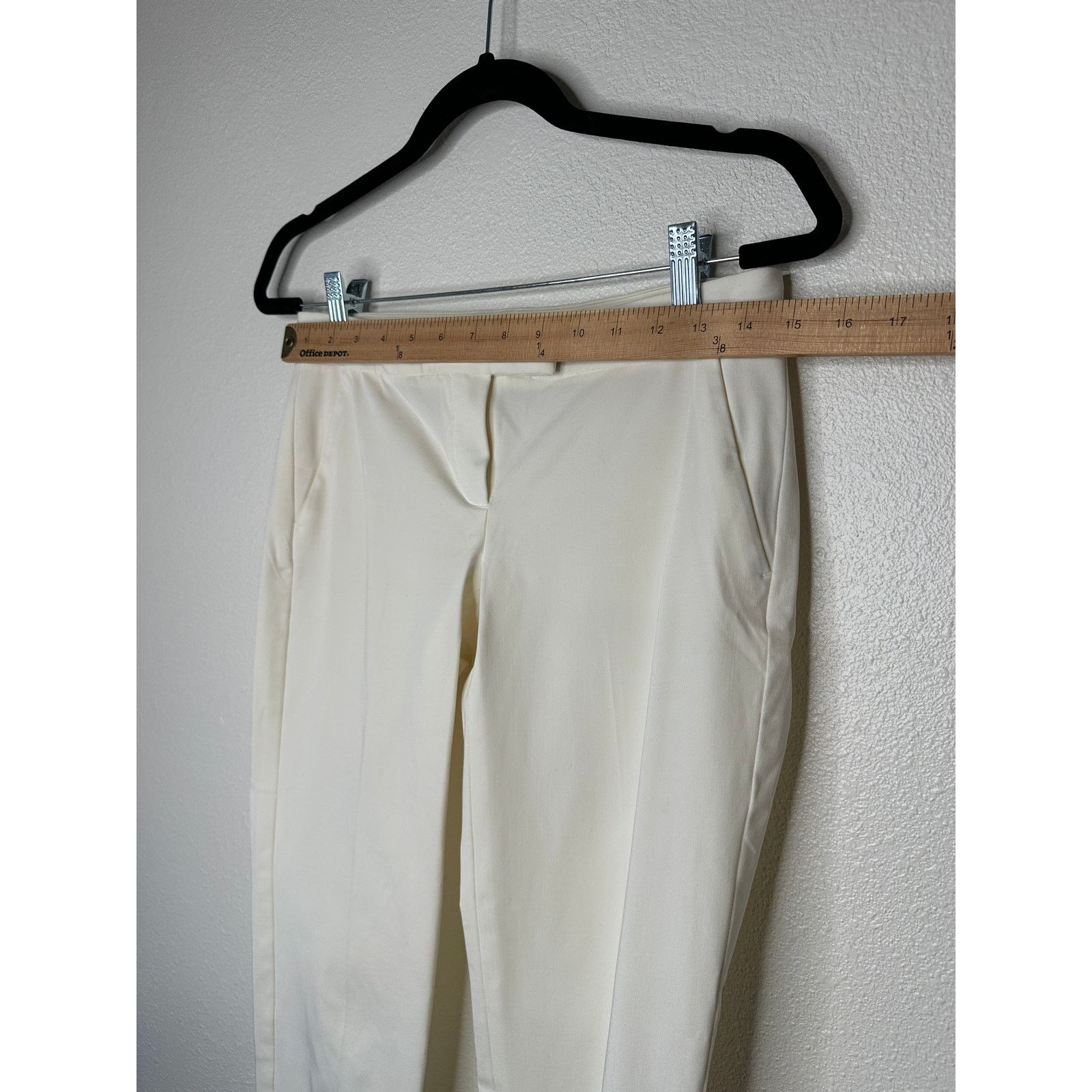 Theory Theory Ivory Ibbey Crepe Crop Slash Pockets Skinny Pants 2 Size 26" / US 2 / IT 38 - 12 Thumbnail