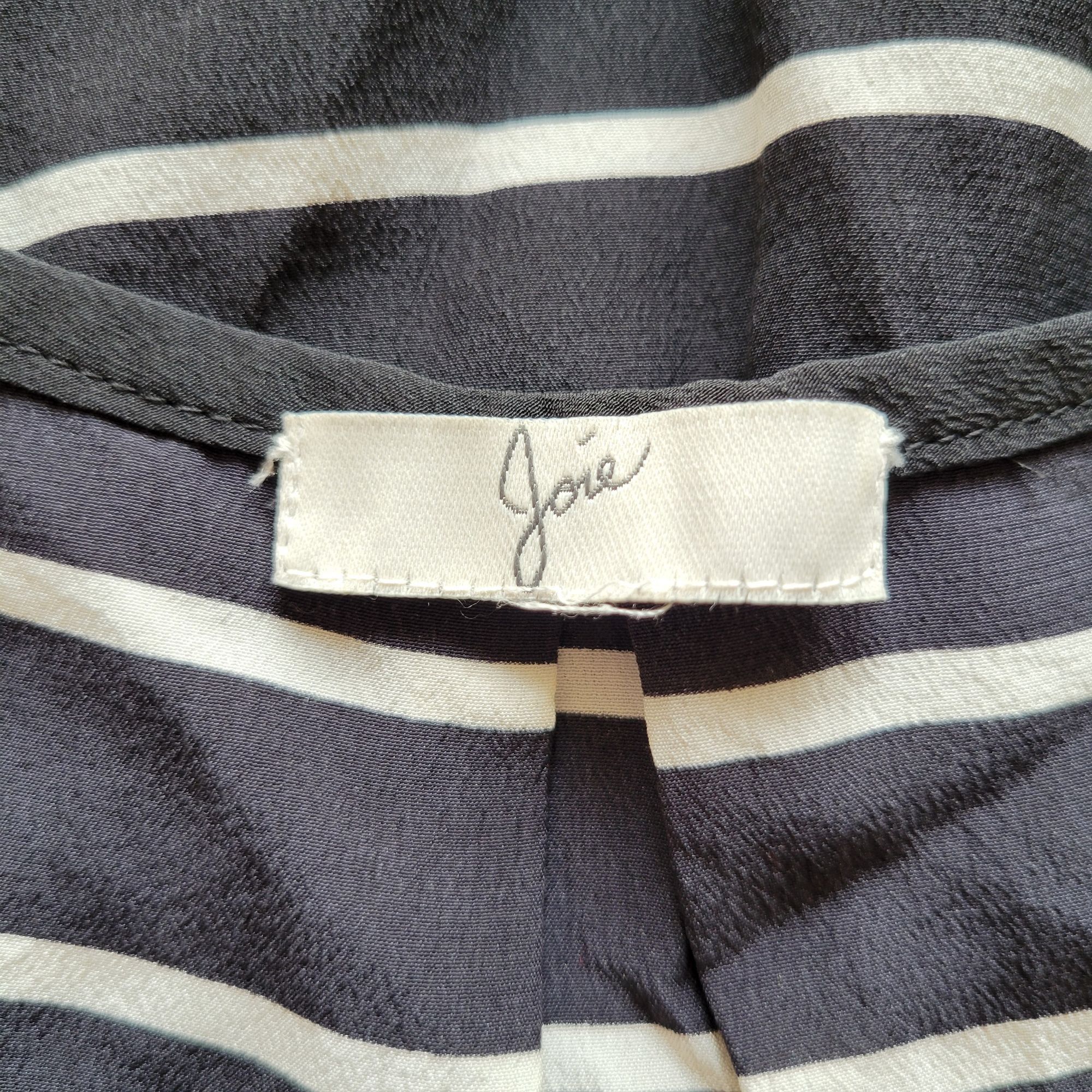 Joie Joie M Black White Striped Sleeveless Silk Tank Top Front Po Size M / US 6-8 / IT 42-44 - 3 Thumbnail