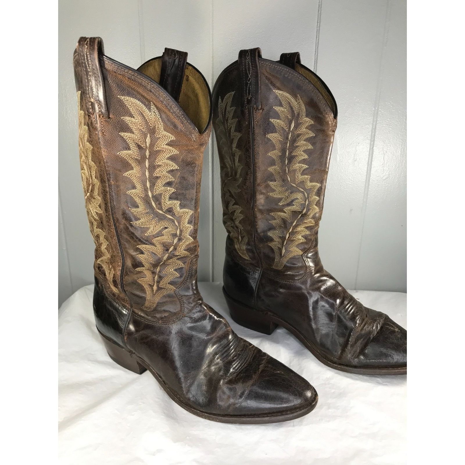 Tony Lama Tony Lama 6978 Chocolate Saigets Goatskin Leather Western Co Size US 10 / EU 43 - 3 Thumbnail