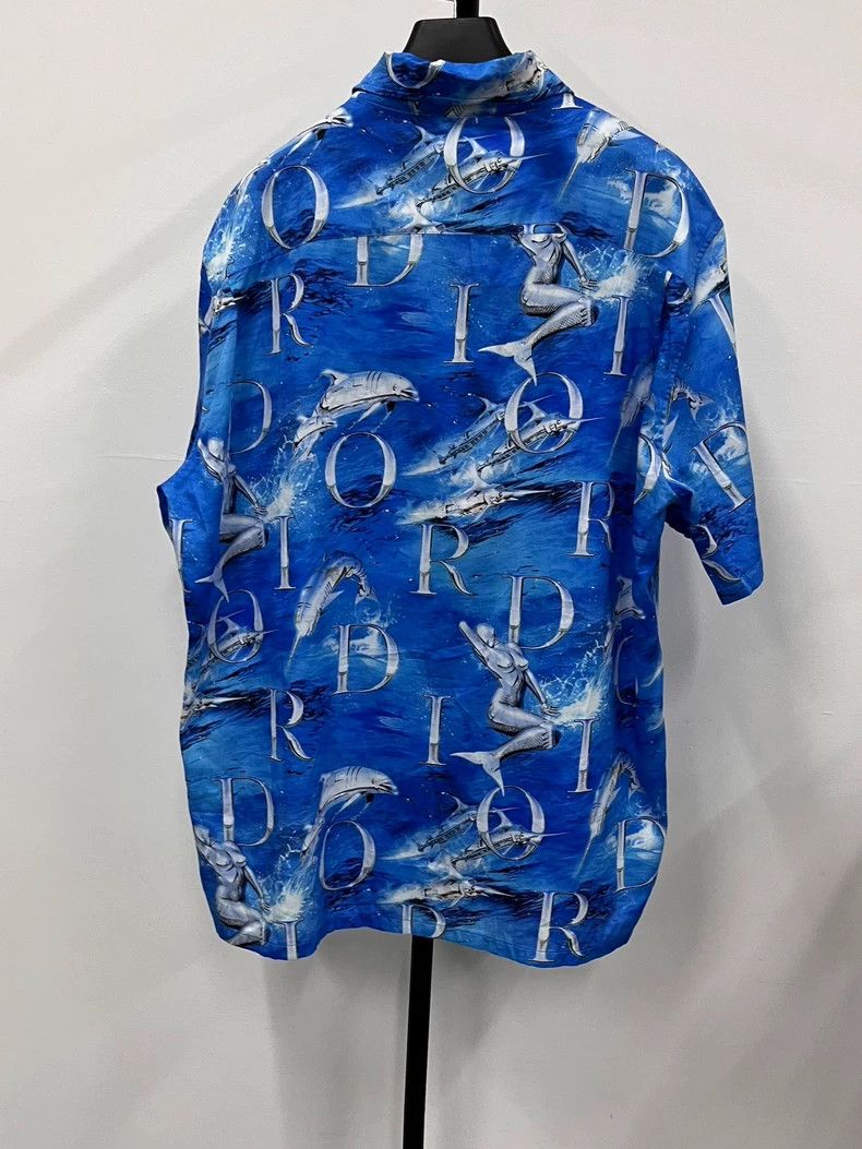 Dior DIOR Metallic dolphin mermaid monogram print single breaste Size US XXS / EU 40 - 2 Thumbnail