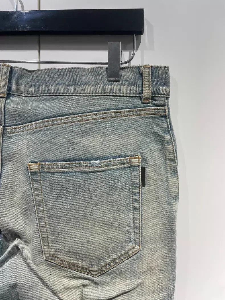 Saint Laurent Paris Saint Laurent Paris Blue Big Destroyed Denim Jeans Size US 32 / EU 48 - 3 Thumbnail