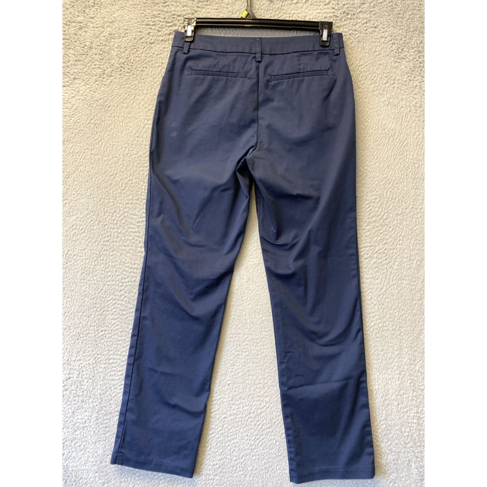Lee LEE Chino Pants Women Size 8 Navy Cotton Blend Tapered Regular 32" Inseam Size 30" / US 8 / IT 44 - 7 Thumbnail