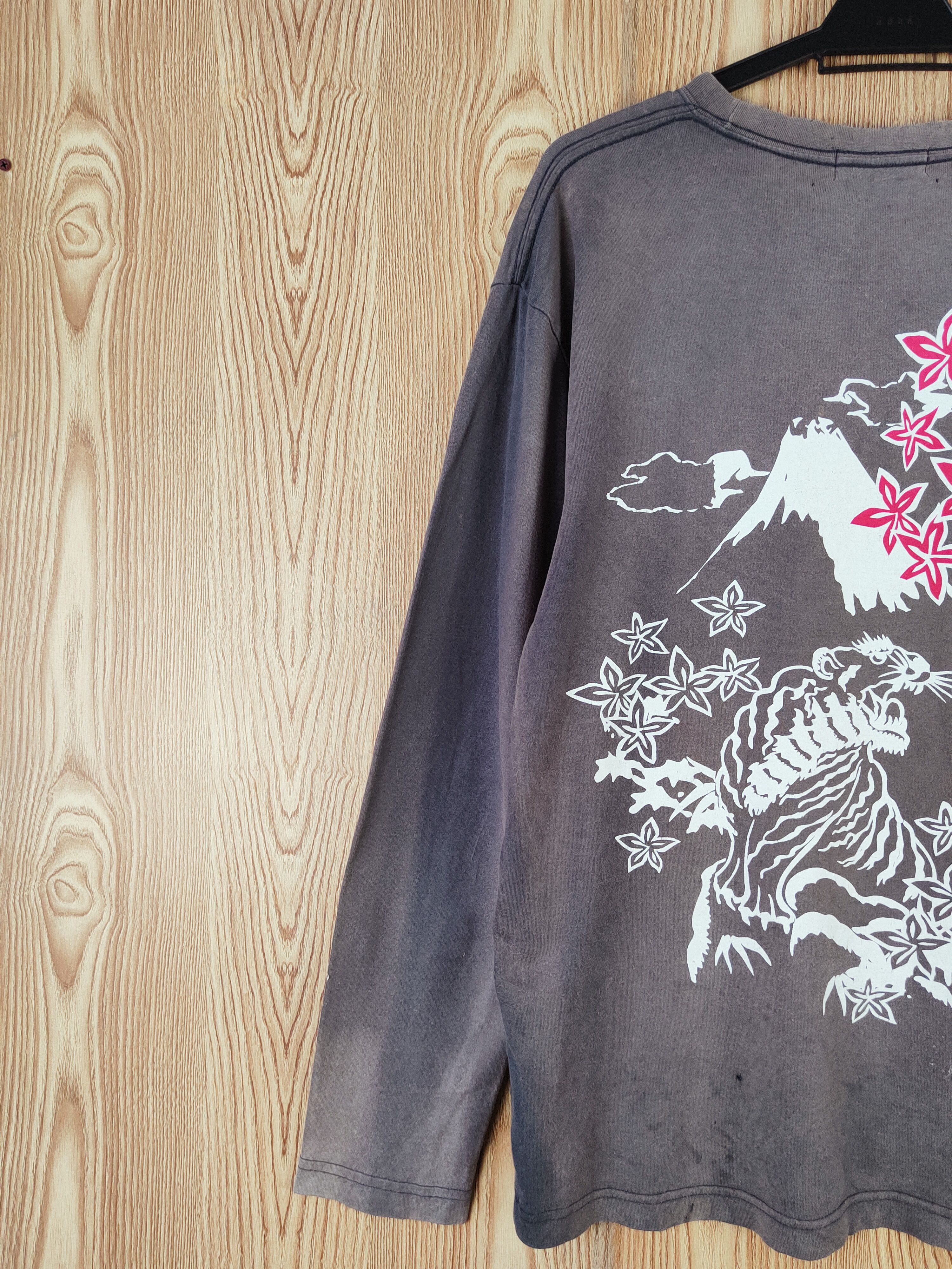 Vintage Mind Games Dark Gray Faded Long Sleeve T-shirts #W591 Size US L / EU 52-54 / 3 - 2 Thumbnail