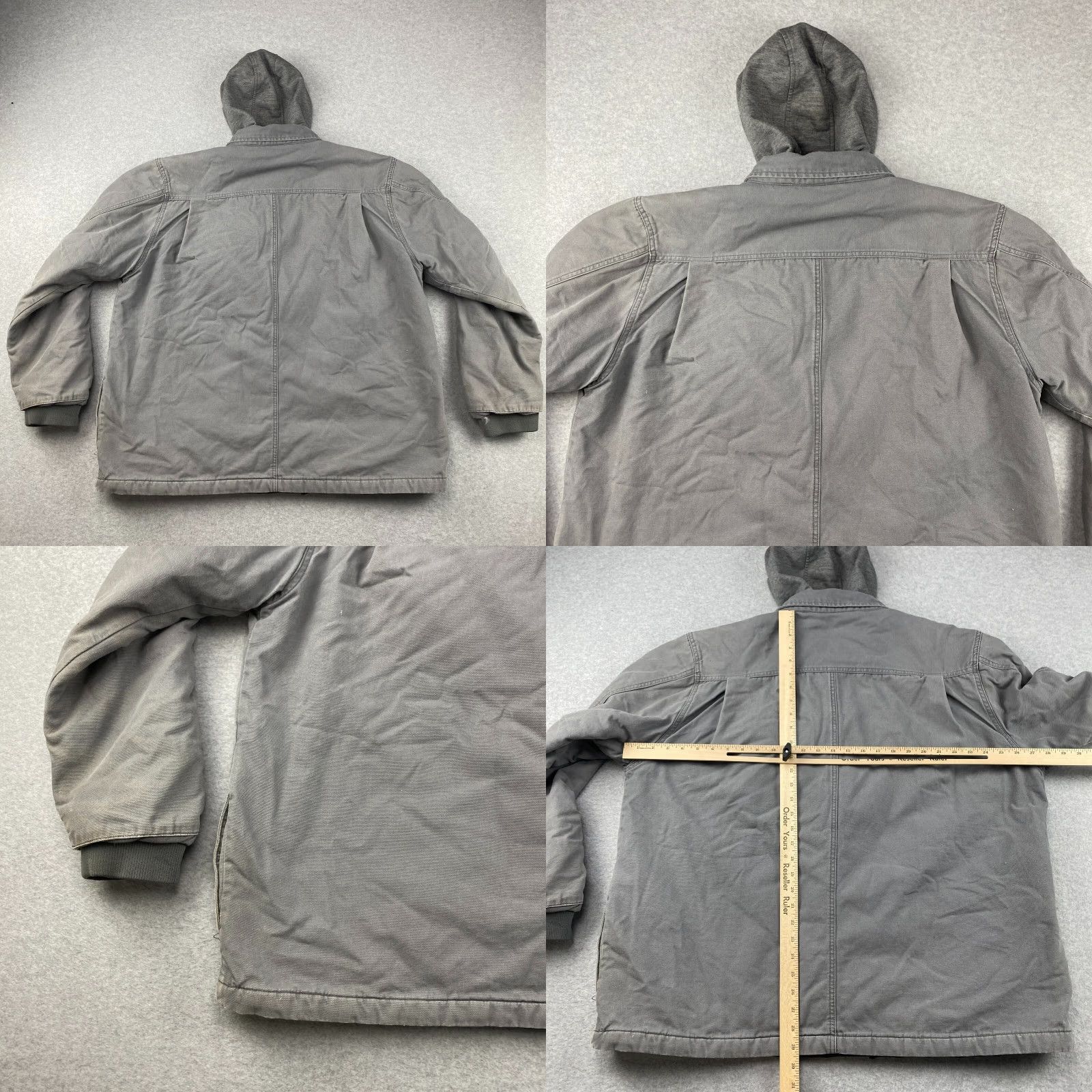 Dickies Dickies Work Jacket Mens 3XL Gray Full Zip Lined Quilted Heavy Size US XXL / EU 58 / 5 - 8 Thumbnail