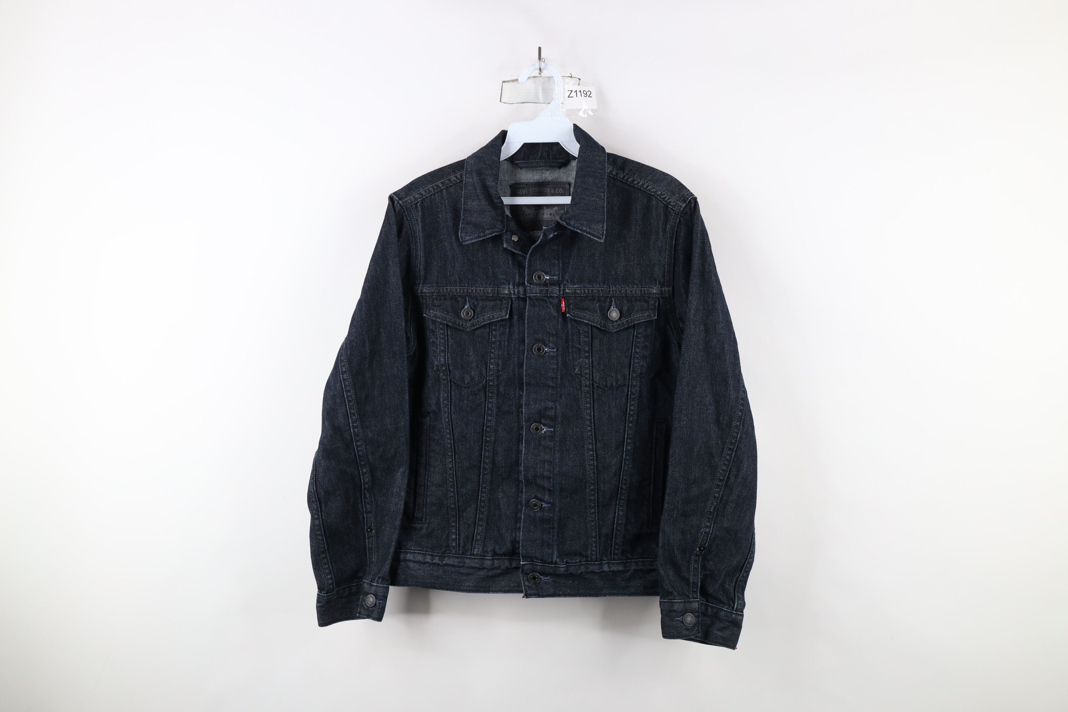 Levi's × Vintage Vintage Y2K Levis Denim Jean Trucker Jacket Indigo Cotton Size L / US 10 / IT 46 - 1 Thumbnail