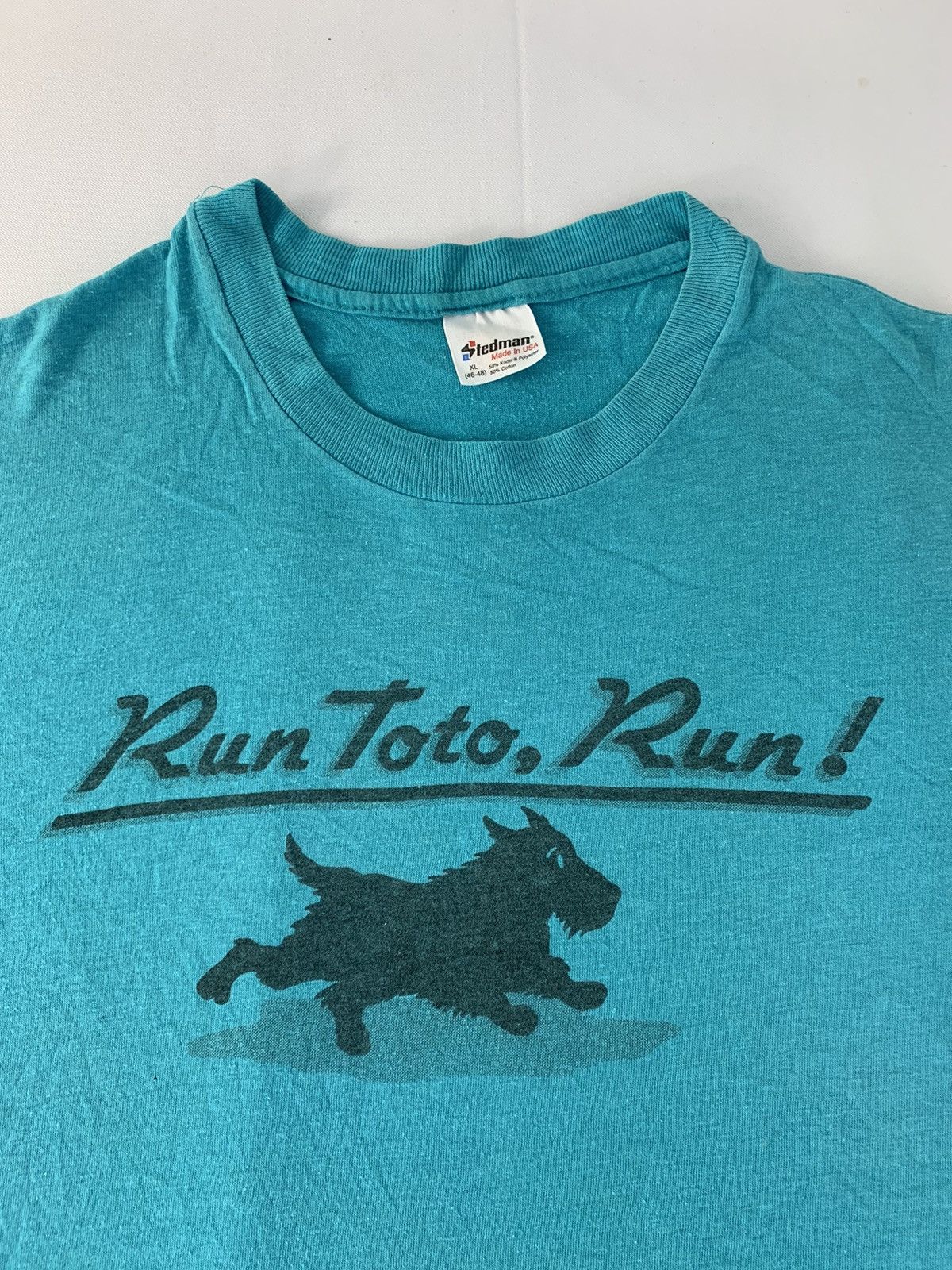 Vintage 90s Stedman Tag Run Toto Run Running Dog Printed Tour Tee Size US XL / EU 56 / 4 - 4 Thumbnail