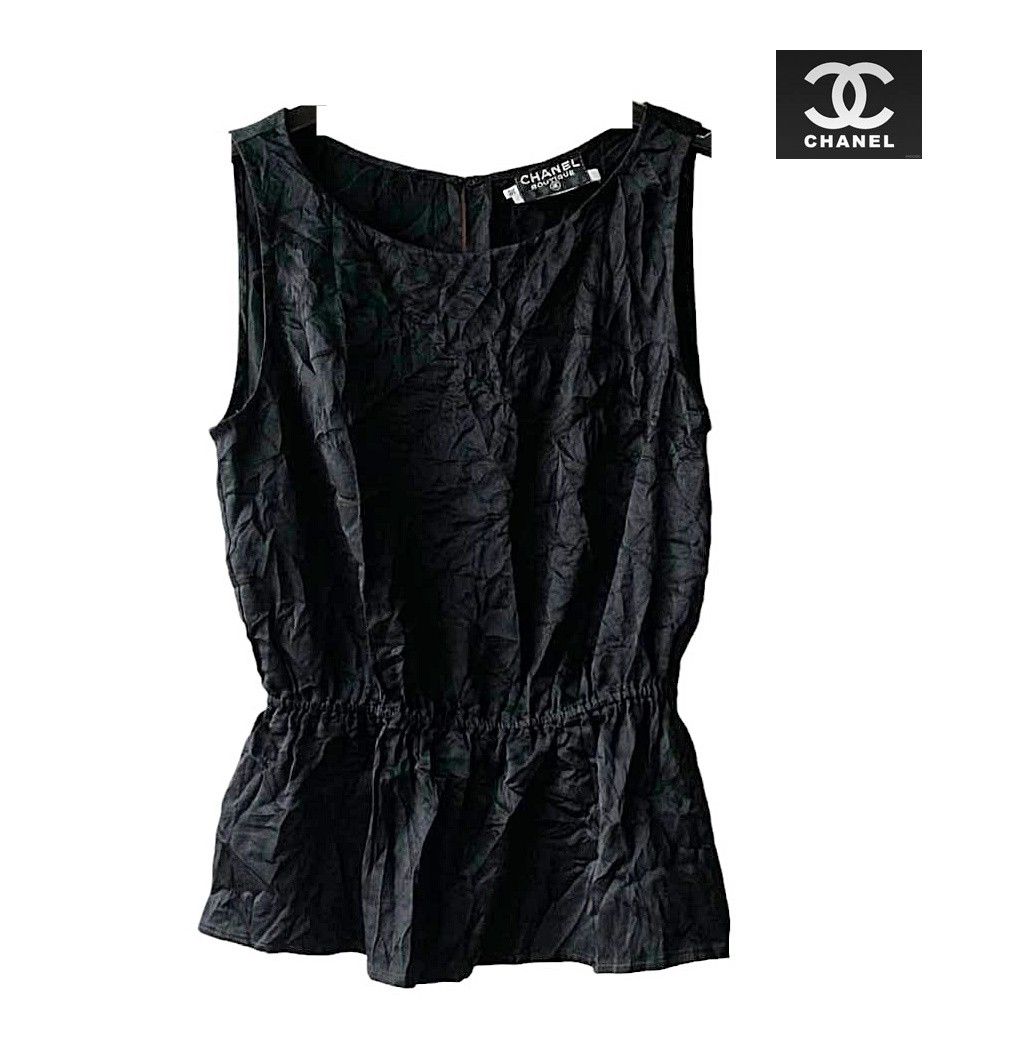 image of Chanel Boutique Woman 's Sleeveless Top in Black, Women's (Size XS)