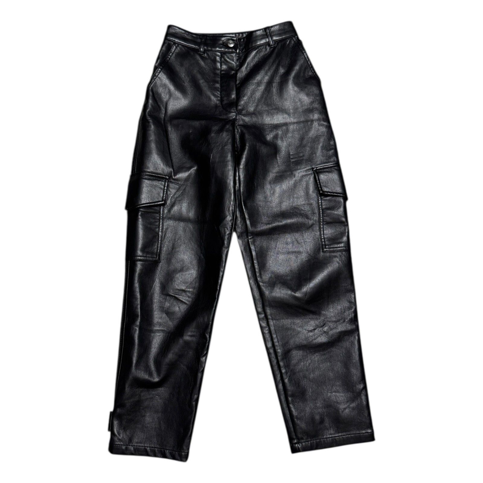 Aritzia WILFRED ARITZIA Faux Vegan Leather CARGO Casual Pants Size 0 Size 24" / US 00 / IT 34 - 1 Thumbnail