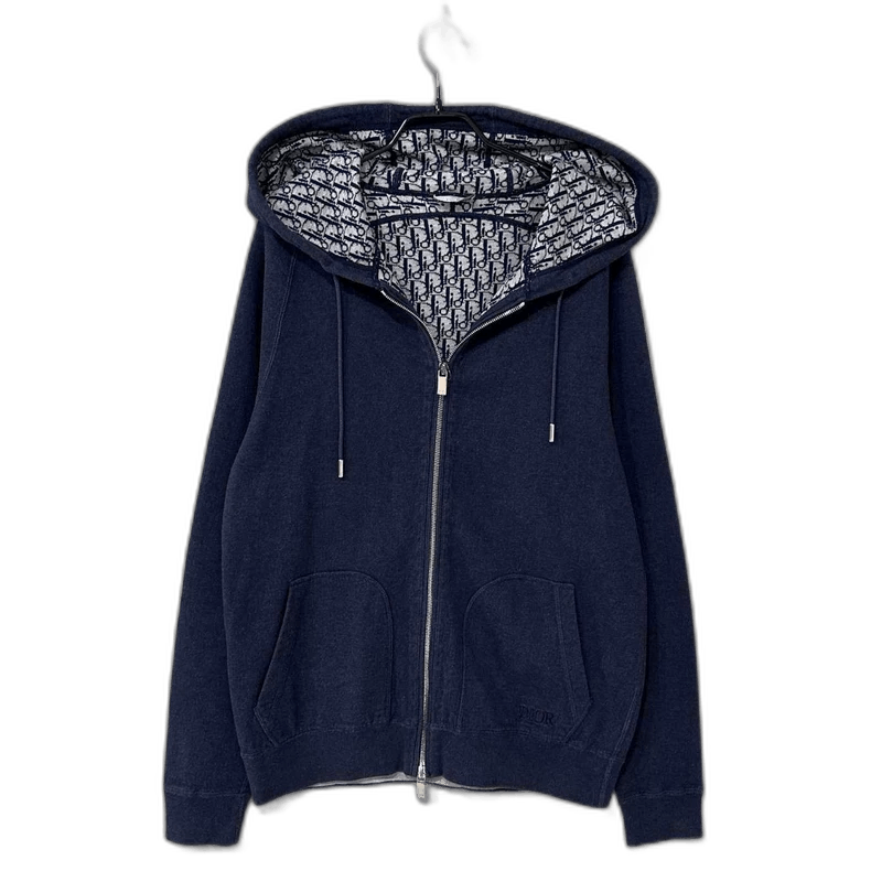 Dior Dior Zip-Up Hooded Jacket with Print Size L / US 10 / IT 46 - 1 Thumbnail