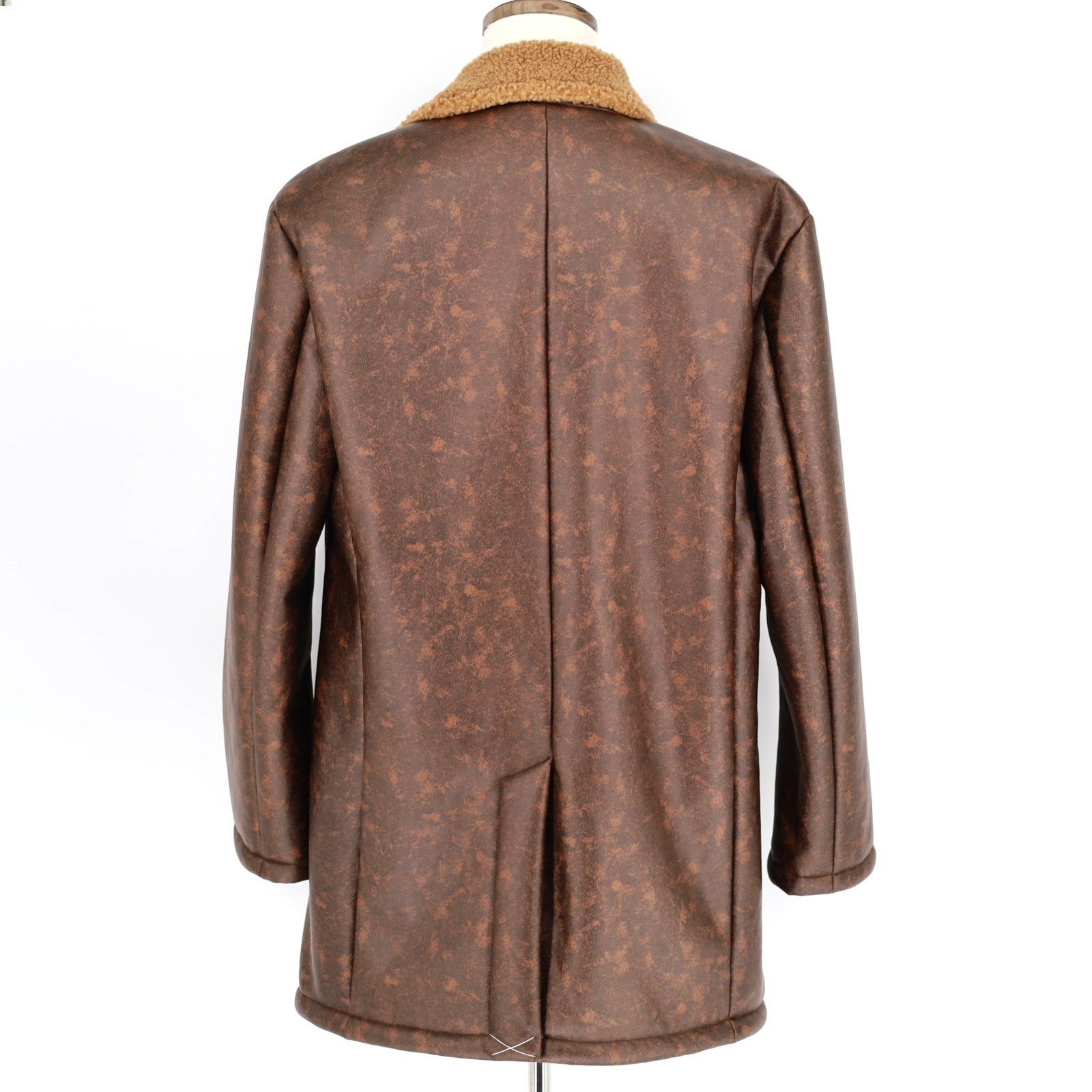 Ben Sherman Ben Sherman Men's Faux Leather Shearling Overcoat Size 42R Size US L / EU 52-54 / 3 - 9 Thumbnail