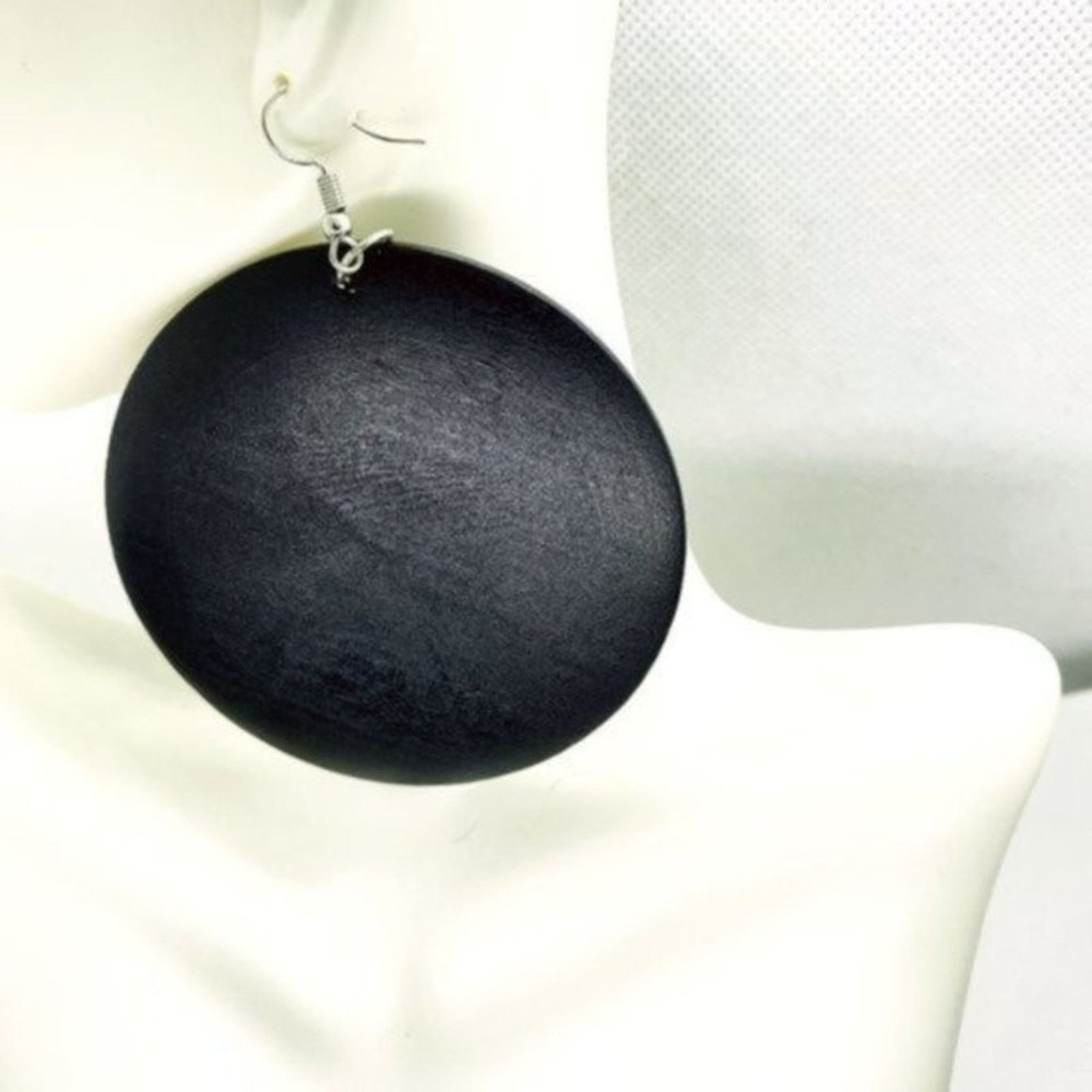 Other NWT Black Wood Circle Dangle Earrings Size ONE SIZE - 3 Thumbnail