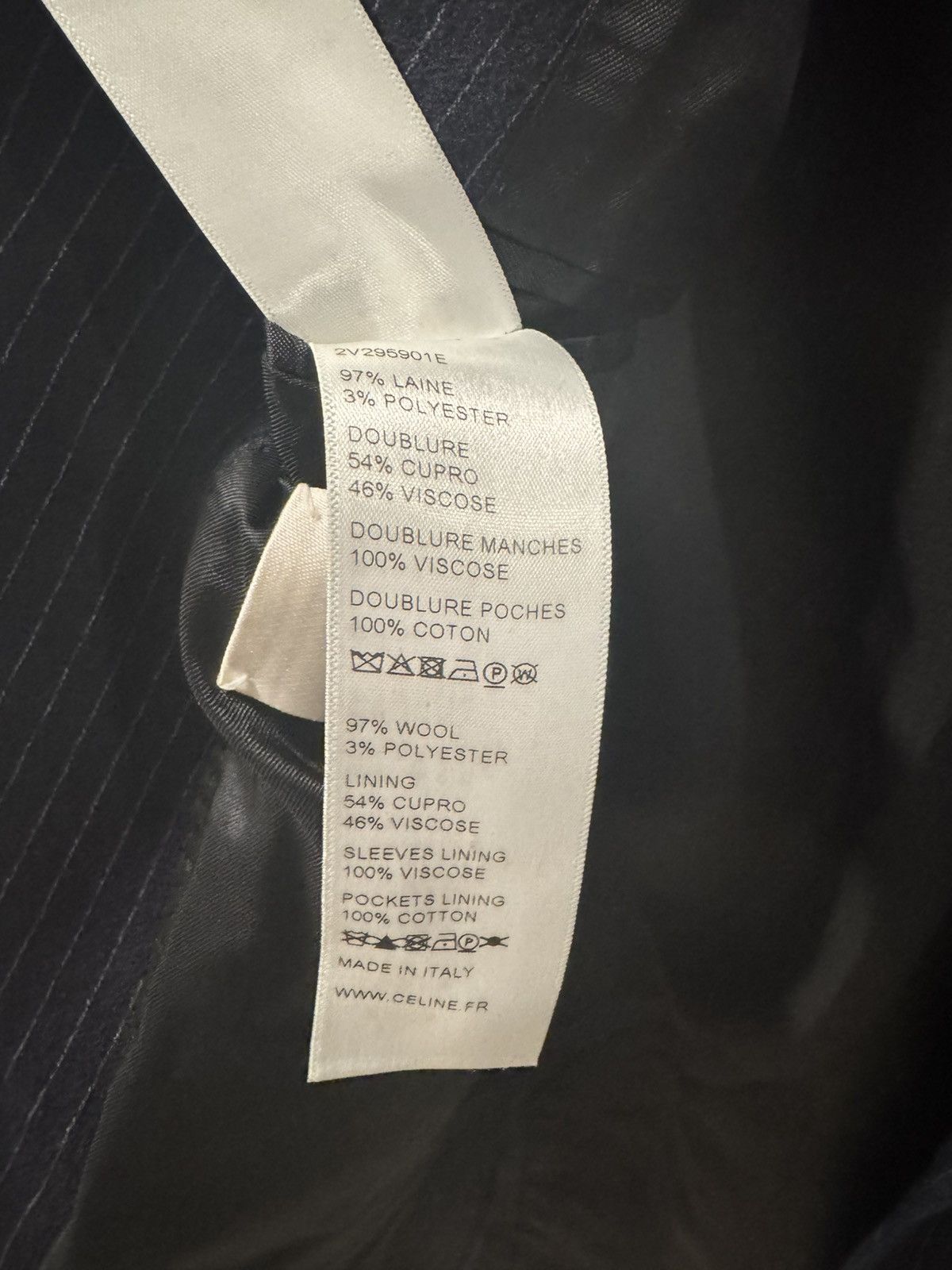 Celine Double breasted Hedi blazer, early Celine years Size 44R - 5 Thumbnail