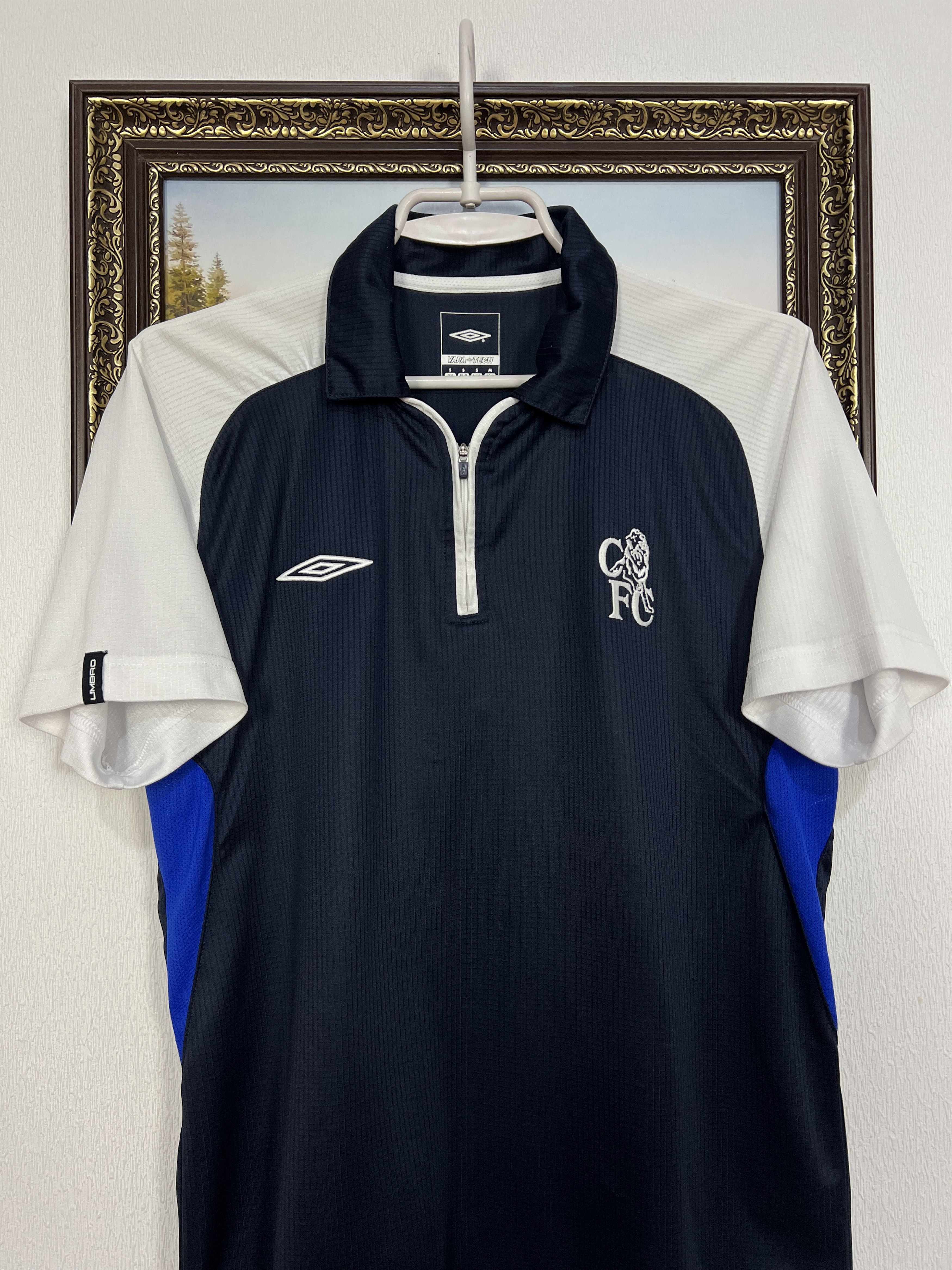 Umbro Chelsea Football Train Polo Shirt Soccer Jersey Trikot Size US S / EU 44-46 / 1 - 2 Thumbnail