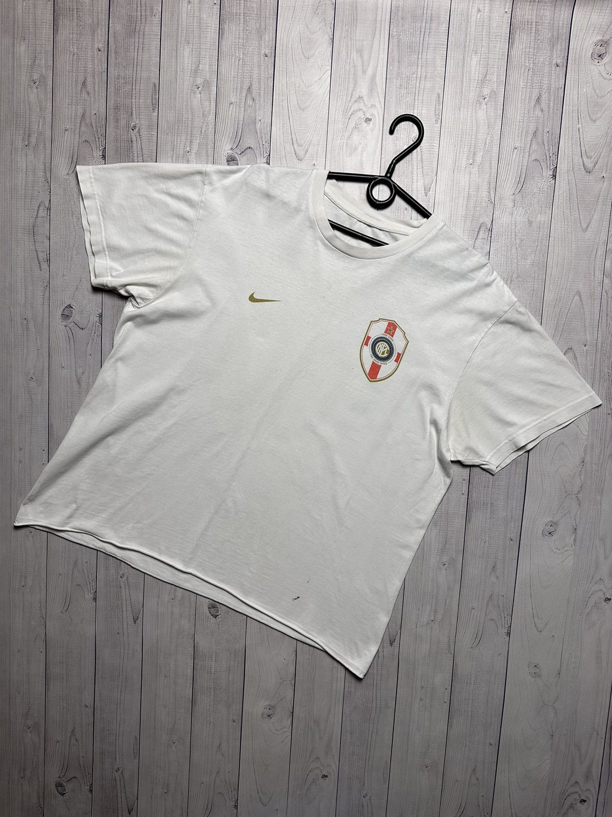 Nike × Vintage Vintage Nike Inter Milan soccer tee 100 years rare size XL Size US XL / EU 56 / 4 - 2 Thumbnail