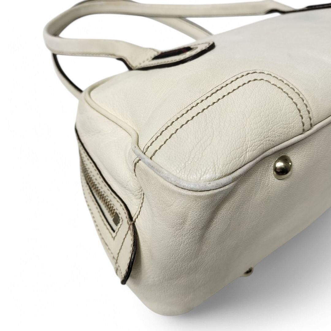 Gucci Gucci - Prince Handbag Shoulder Bag Boston White Leather Size ONE SIZE - 11 Thumbnail