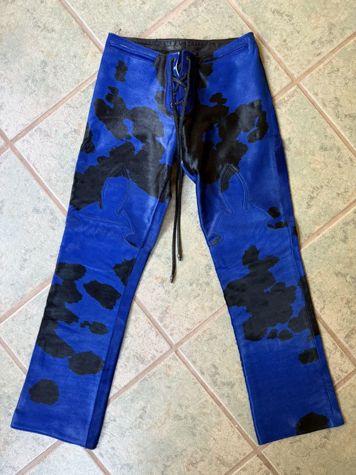 Chrome Hearts Chrome Hearts Hair-on calf leather pants Size US 29 - 1 Thumbnail