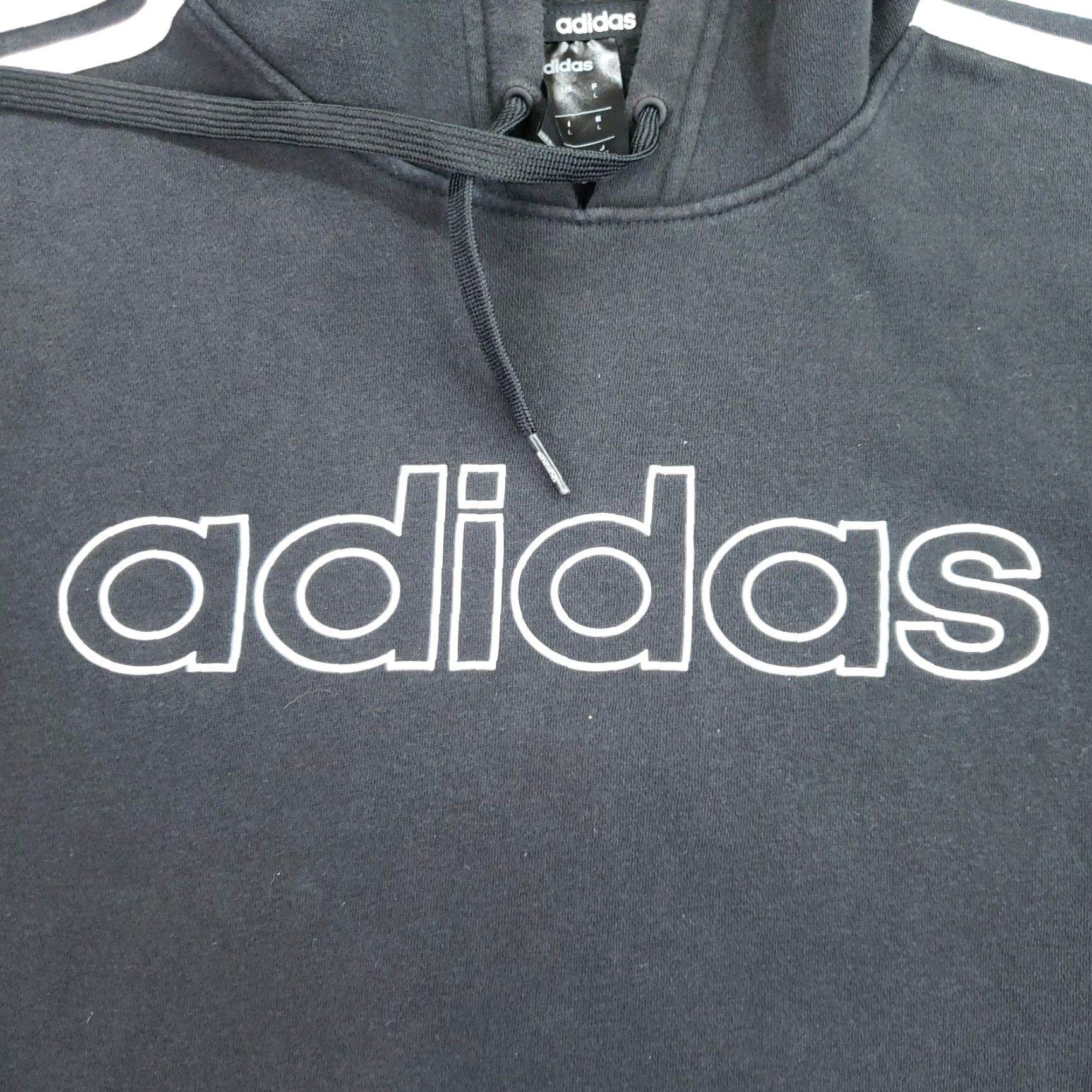 Adidas Adidas Hoodie Mens Large Black Stripes Hooded Long Sleeve Shirt Size US L / EU 52-54 / 3 - 5 Thumbnail