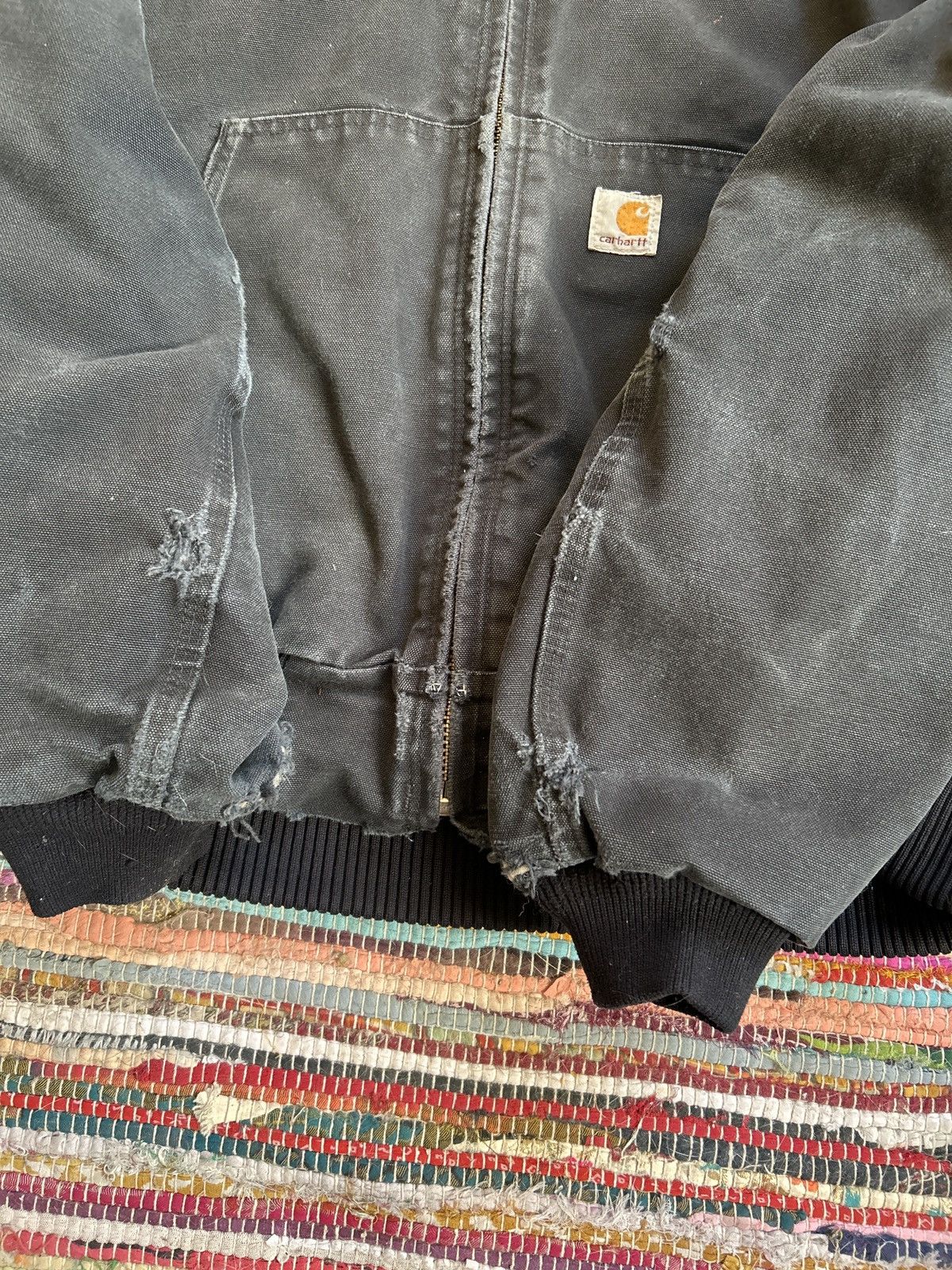 Carhartt Vintage Carhartt Hooded Jacket Size Large Black Size US L / EU 52-54 / 3 - 4 Thumbnail