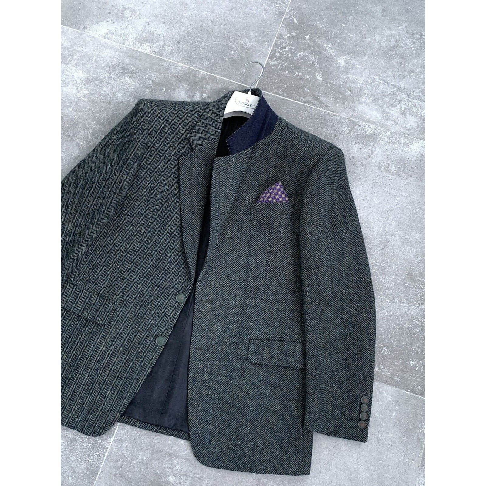 Burberry × Harris Tweed Men's BURBERRYS' HARRIS TWEED Sport Blazer Jacket Coat EU 52 Size 52R - 8 Thumbnail