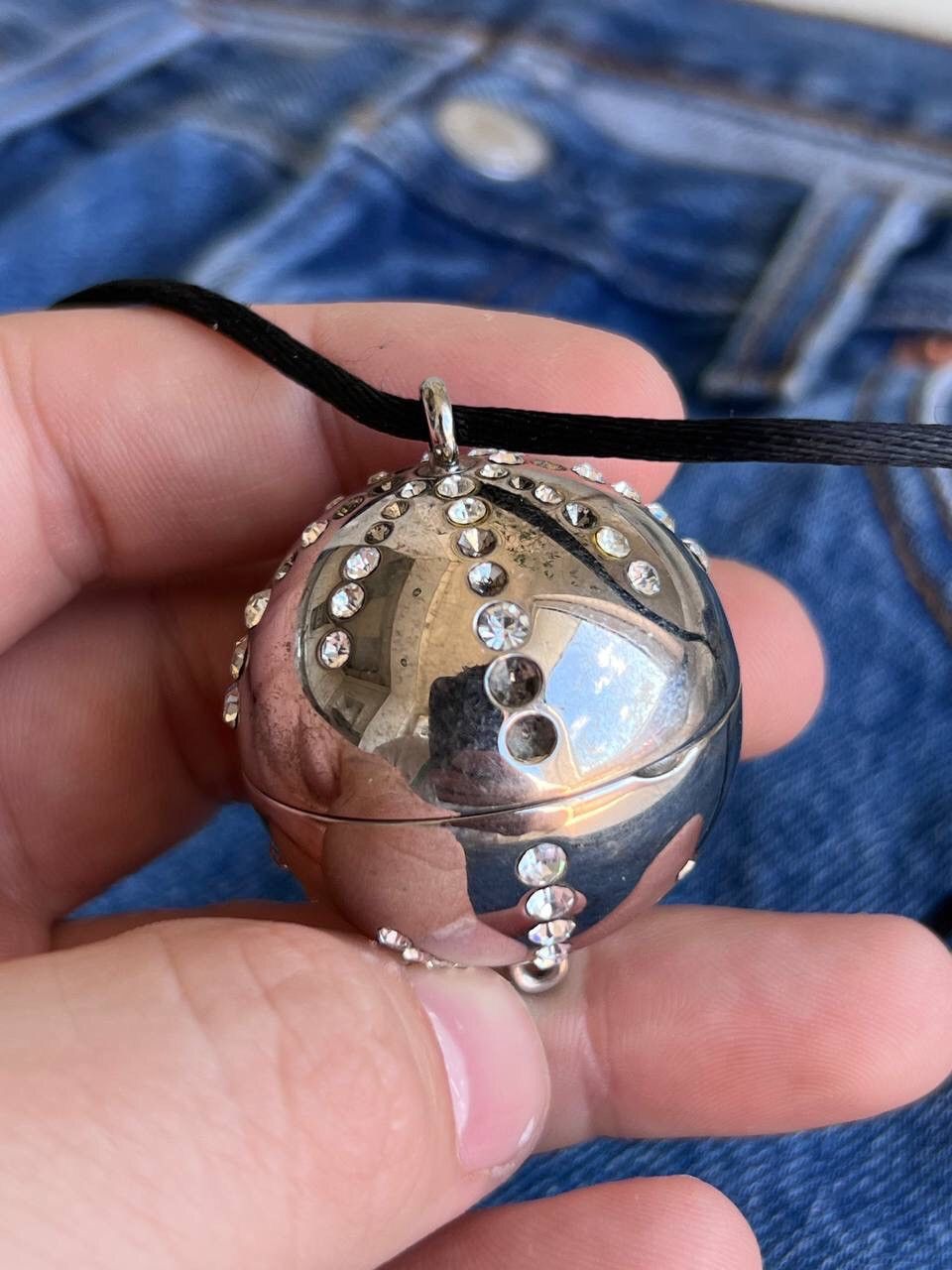 Christian Dior Monsieur × Dior 00s Vintage Christian Dior Ball Crystal Pendant Necklace Size ONE SIZE - 4 Thumbnail