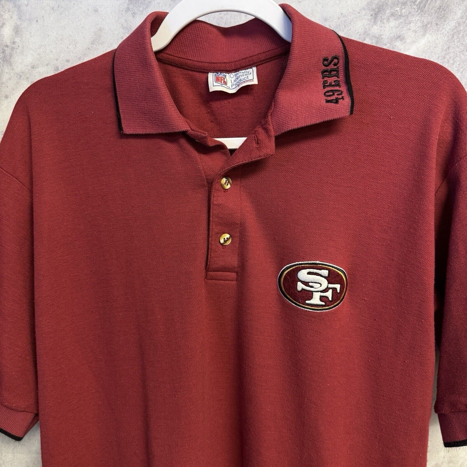 NFL Vintage San Francisco 49ers Polo Shirt Mens XL Red 90s NFL Size US XL / EU 56 / 4 - 3 Thumbnail