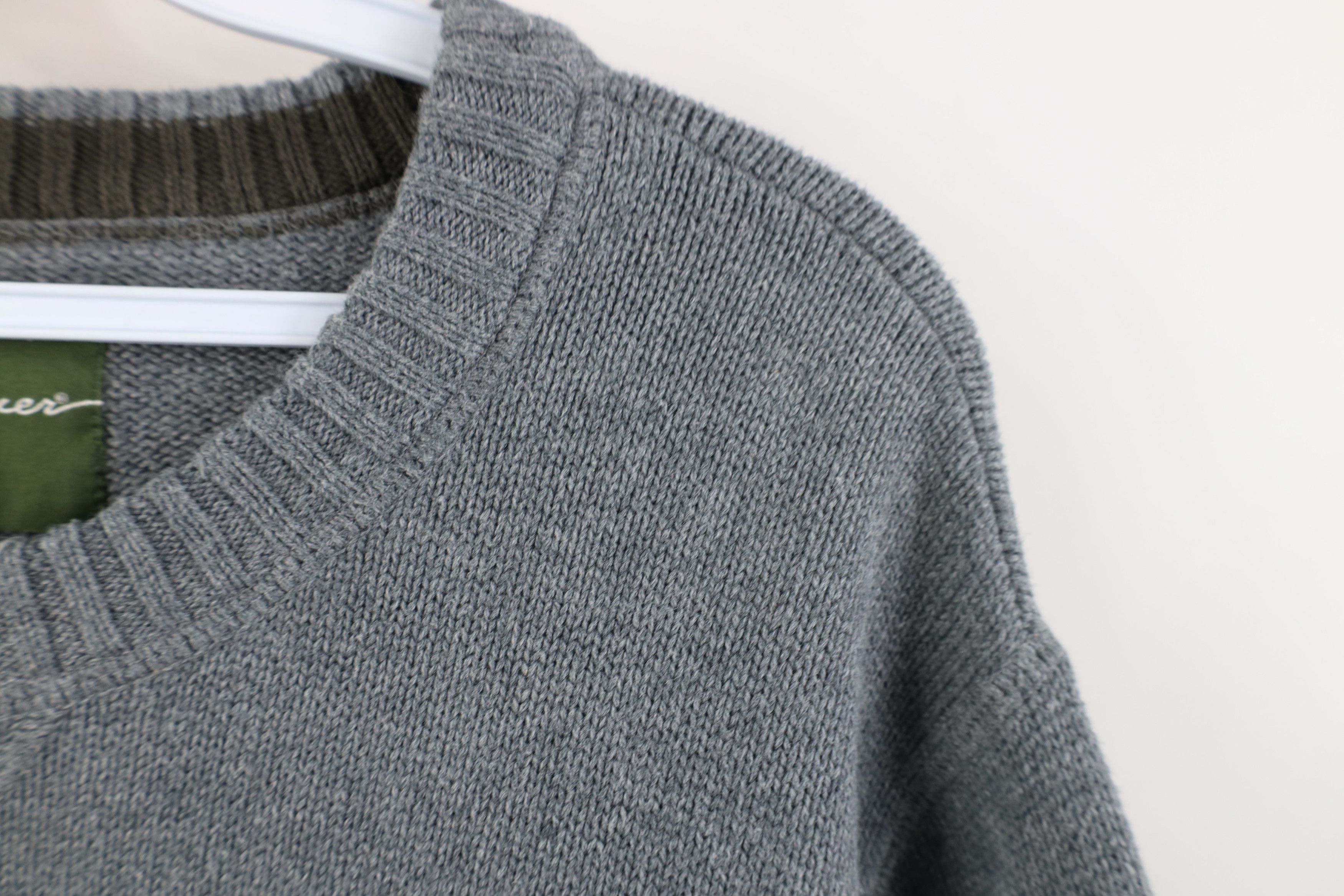 Eddie Bauer Vintage Eddie Bauer Cotton Ribbed Knit Crewneck Sweater Gray Size US XL / EU 56 / 4 - 4 Thumbnail