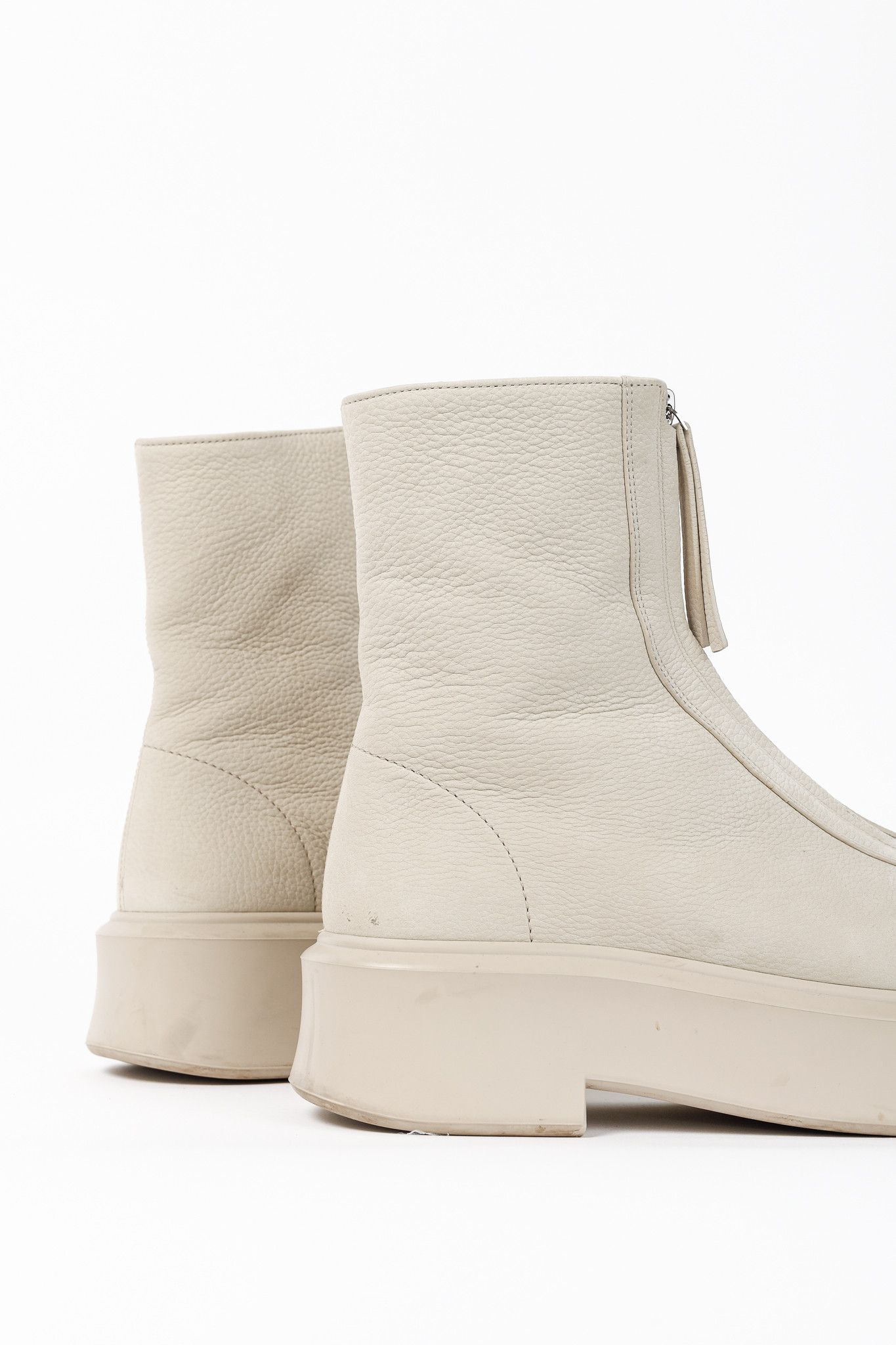 The Row The Row Beige Leather Platform Zipped Boot Size US 9.5 / IT 39.5 - 8 Thumbnail