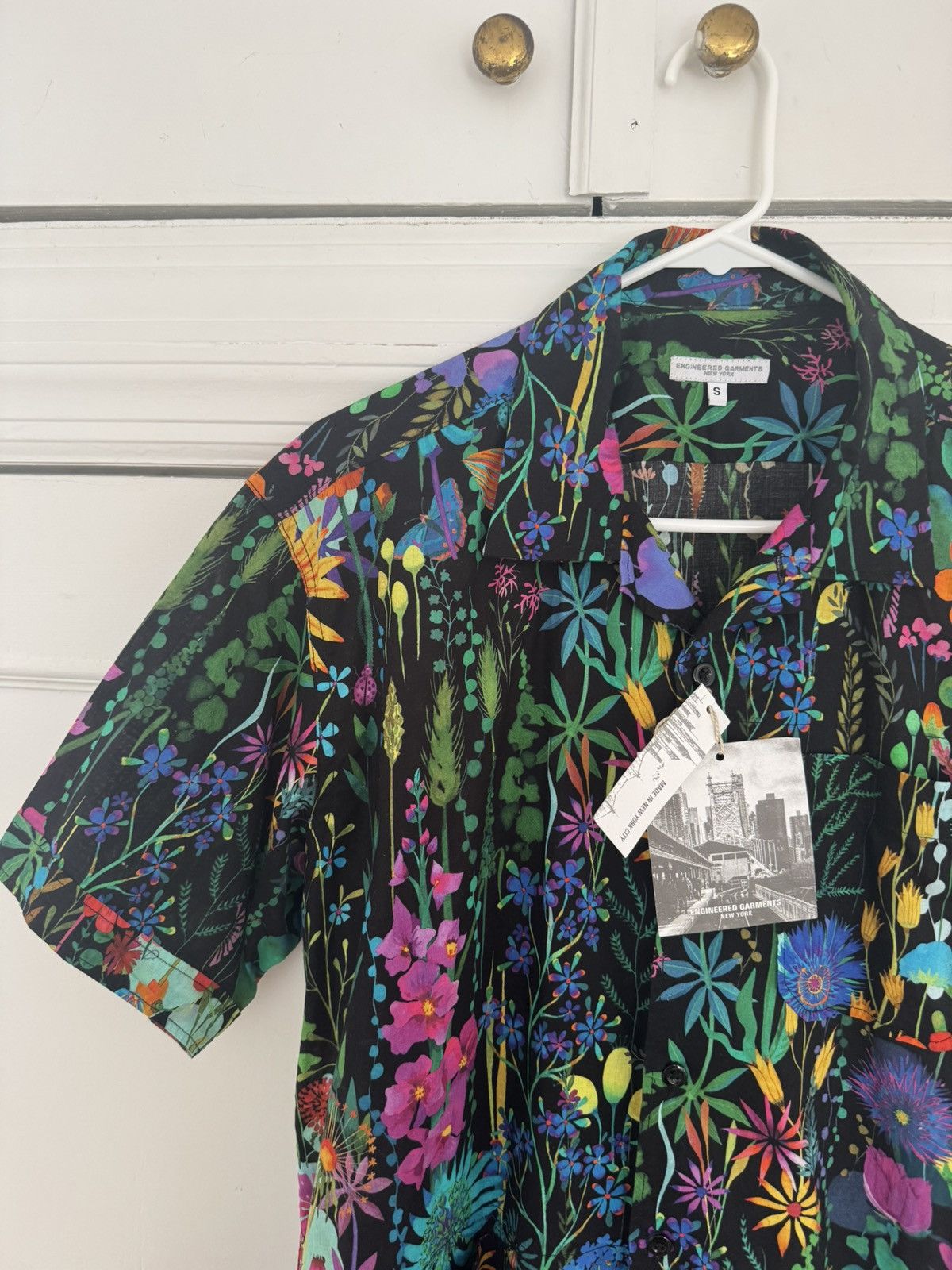 Engineered Garments Engineered Garments Black Floral Lawn Camp Shirt Size US S / EU 44-46 / 1 - 14 Thumbnail