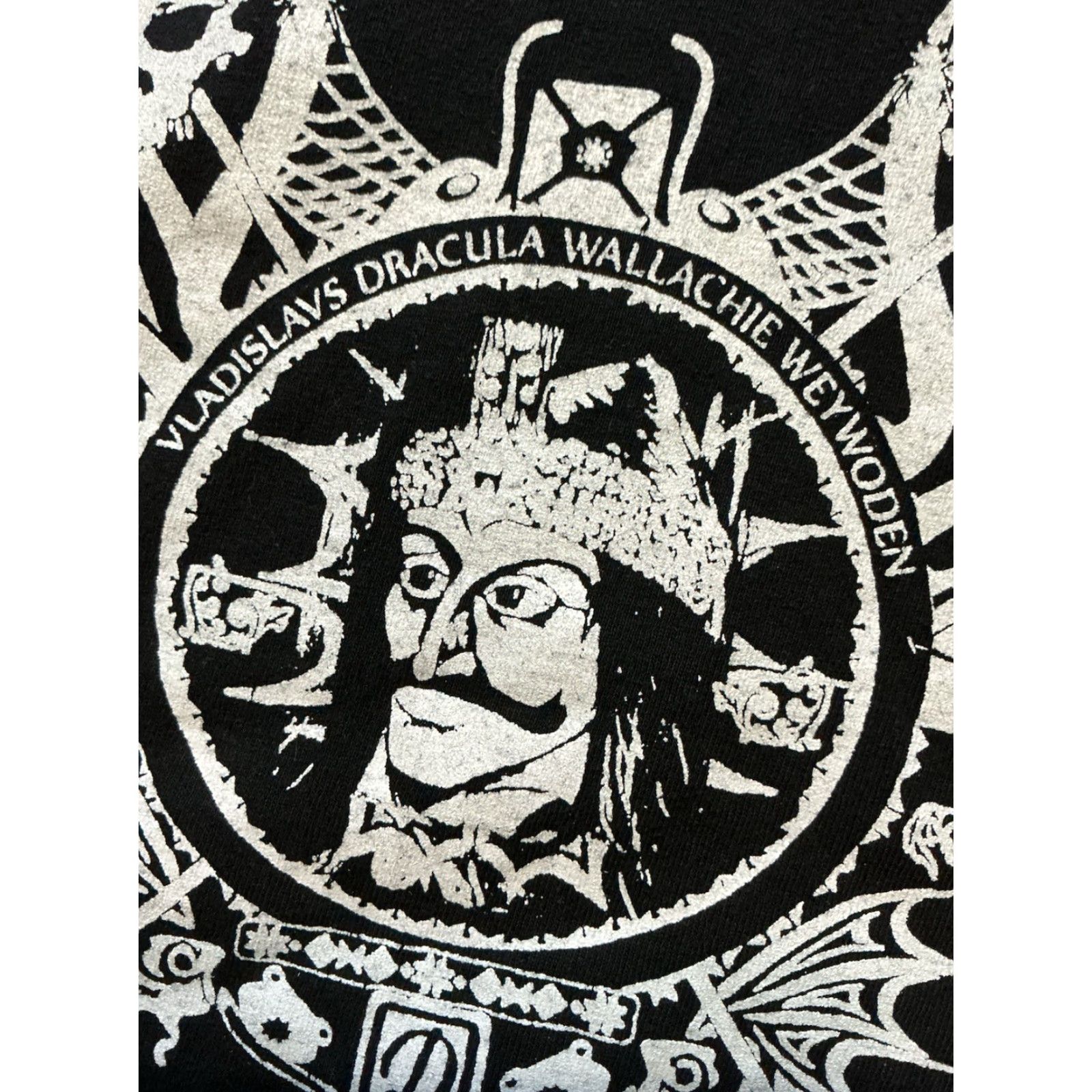 Vintage VINTAGE Dracula T-Shirt Alstyle Apparel & Activewear Men XL Black Transylvania Romania Vlad The Impaler Vladislavs Weywooden 90s Men’s Shirt Size US XL / EU 56 / 4 - 8 Thumbnail
