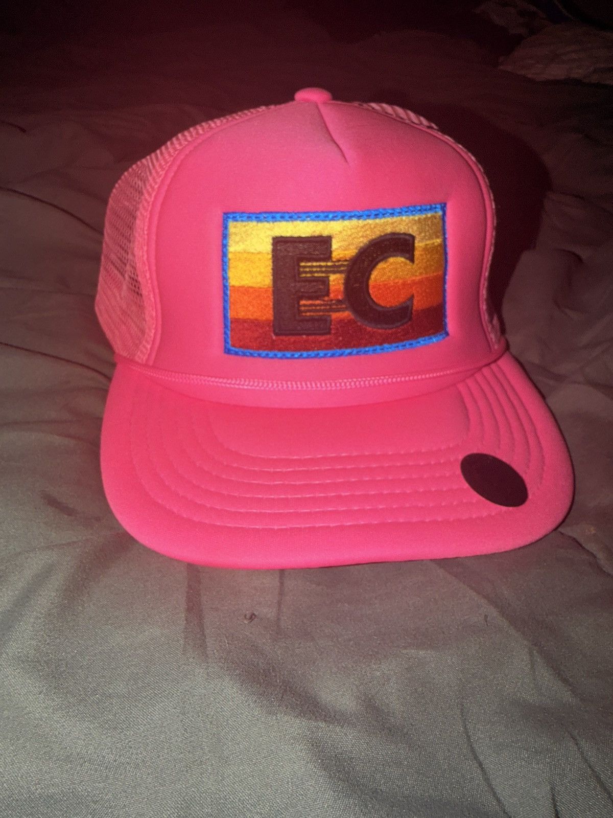 Other Neon Pink Electric Family "EC" Trucker Hat Size ONE SIZE - 1 Thumbnail