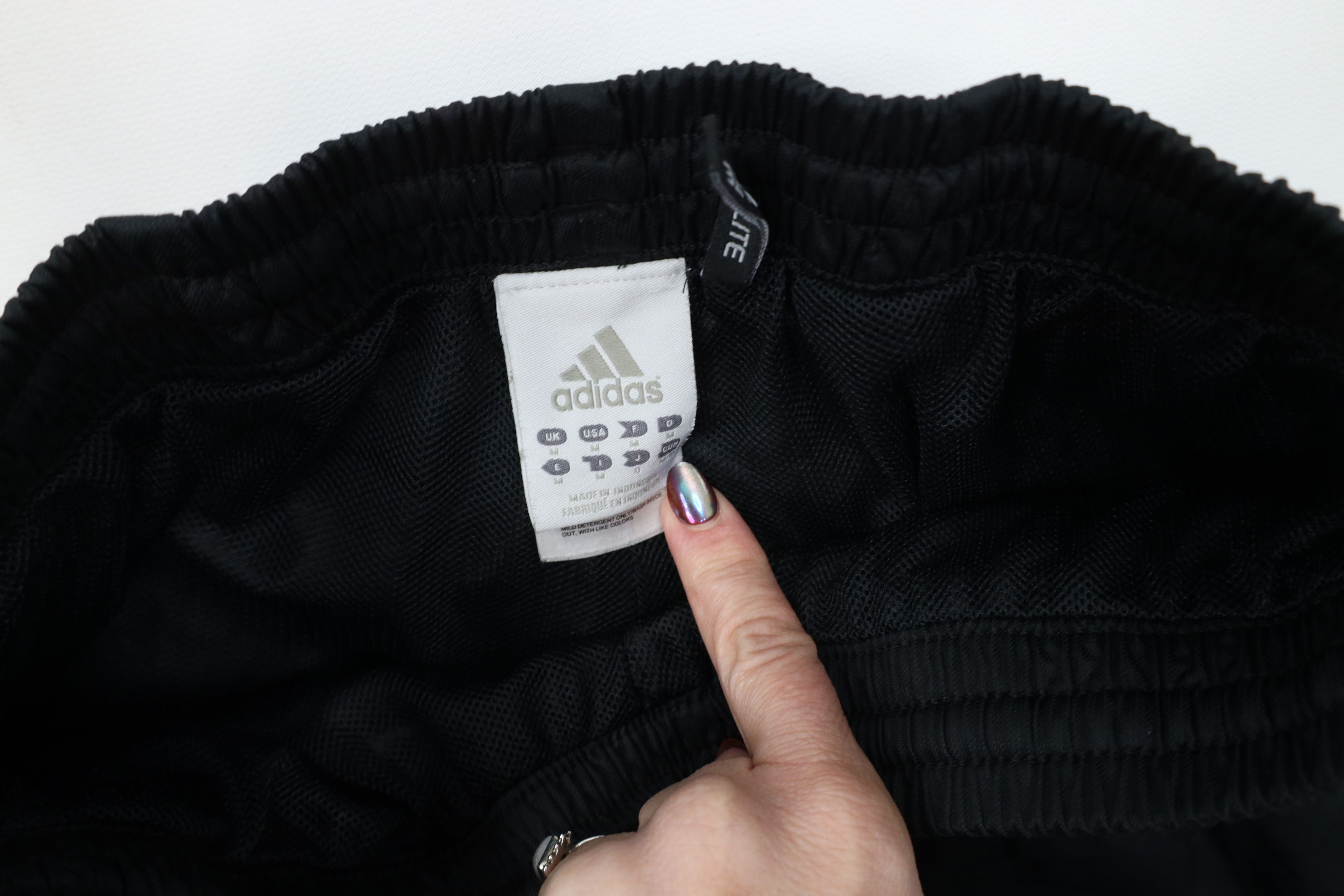 Adidas Vintage Y2K Adidas Lined Wide Leg Windbreaker Pants Black Size US 34 / EU 50 - 9 Thumbnail