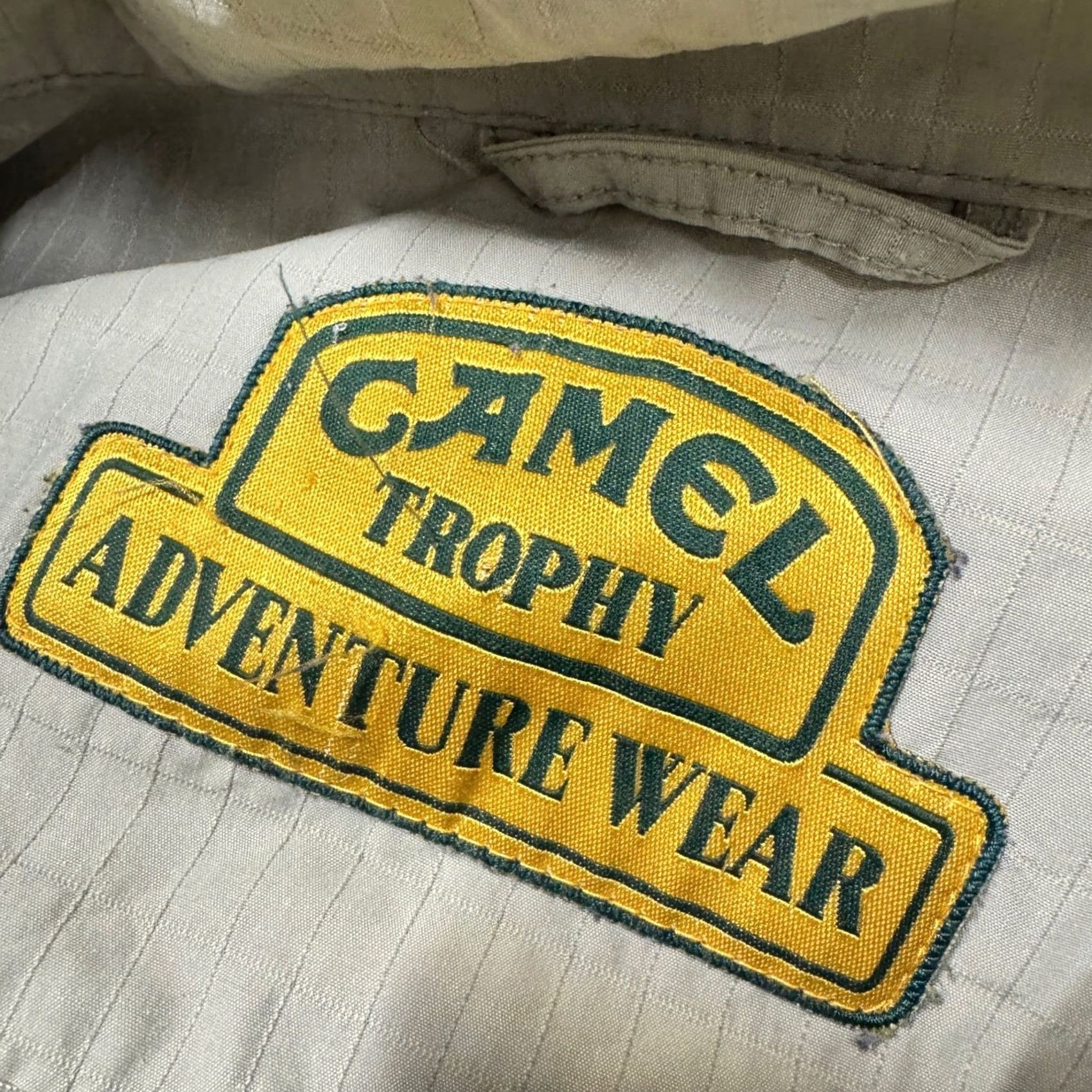 Camel Camel Trophy Vests Men XL Stained Outdoor Full Zip Fishing Multi-Pocket Vest Beige Cotton Blend Overcoat Men XL Size US XL / EU 56 / 4 - 4 Thumbnail