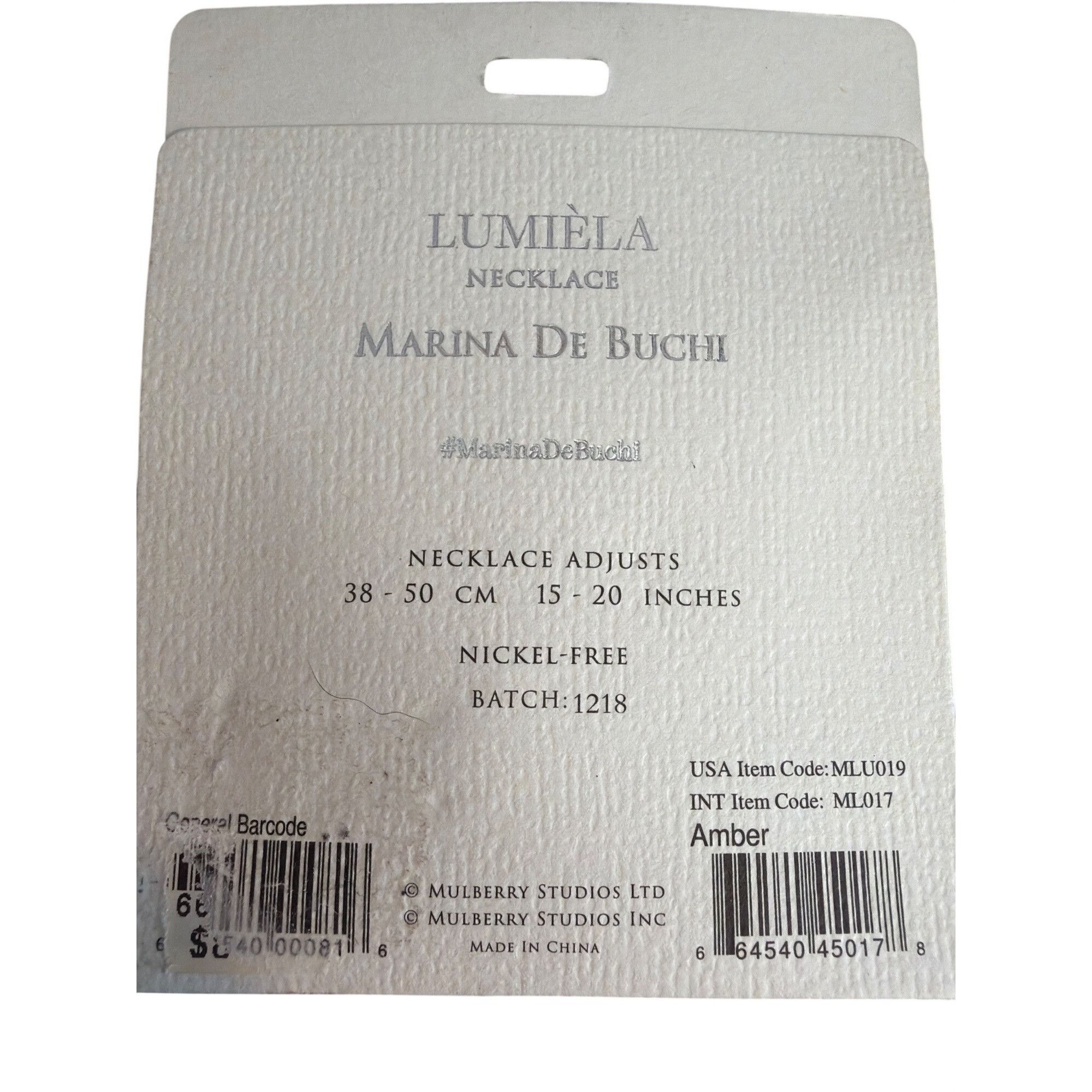 Other Amber Name Necklace Marina De Buchi Gold Finish Adjustable 1 Size ONE SIZE - 4 Thumbnail