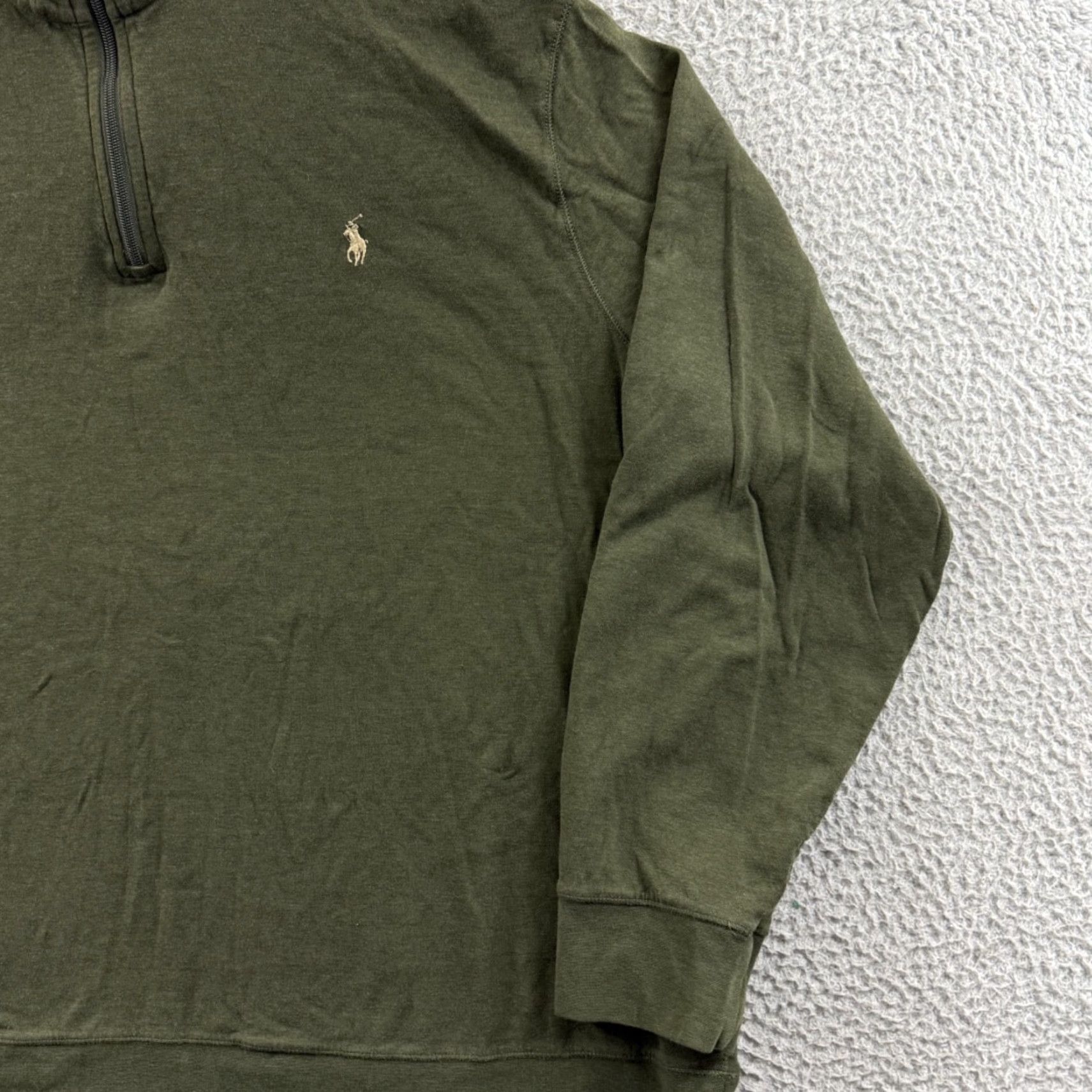 Polo Ralph Lauren Polo Ralph Lauren Sweater Mens 2XL Quarter Zip Mock Neck Pullover Pony Preppy Green Knit Solid Logo Zipper Long Sleeve Classic Hipster Size US XXL / EU 58 / 5 - 5 Thumbnail