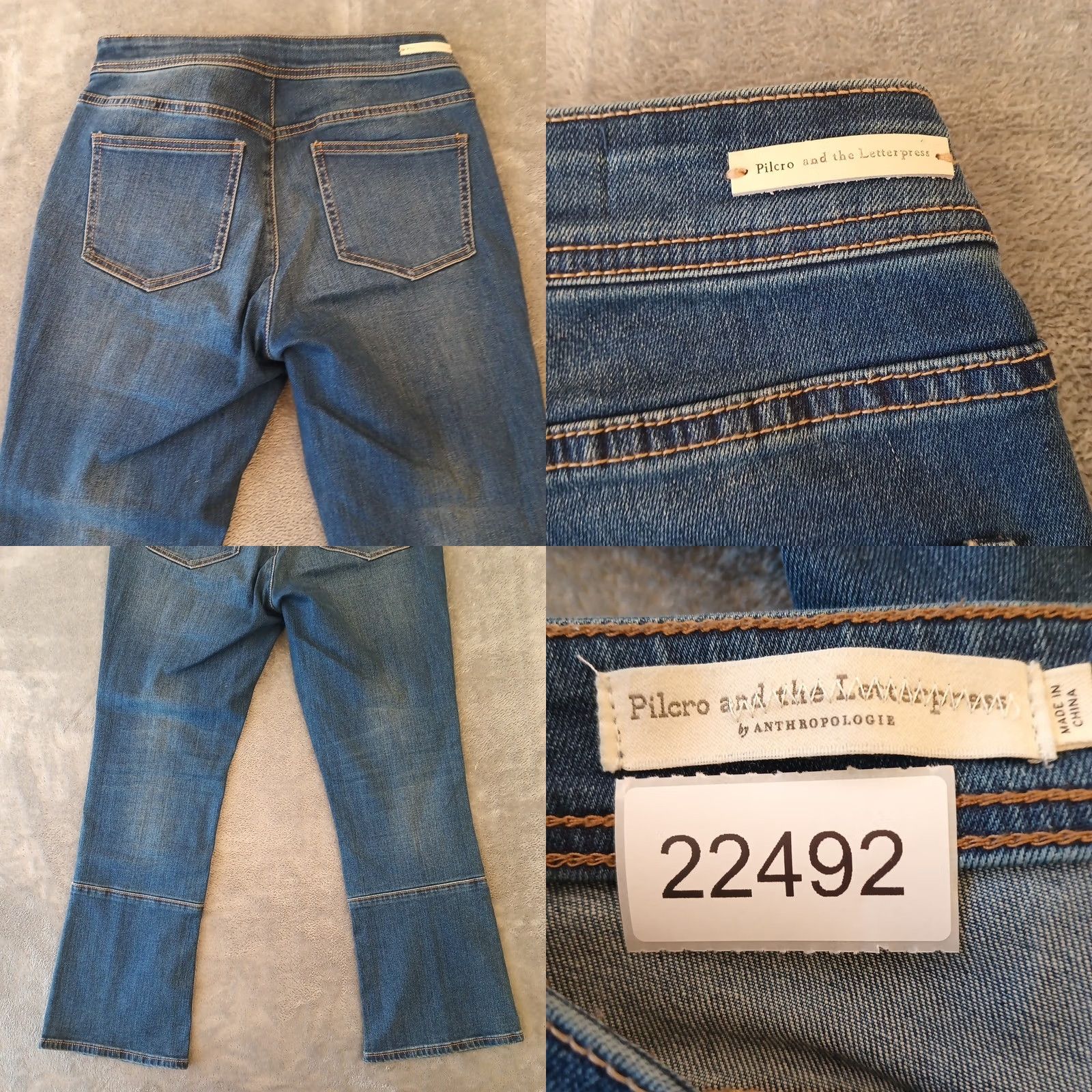 Vintage Pilcro Cropped Jeans Womens Size 28 Blue Side Zip 28x25.5 Denim Regular Rise Mid 8.5-10.5 Inseam 25.5 Inseam 25.5 Inseam Size 28" / US 6 / IT 42 - 8 Thumbnail