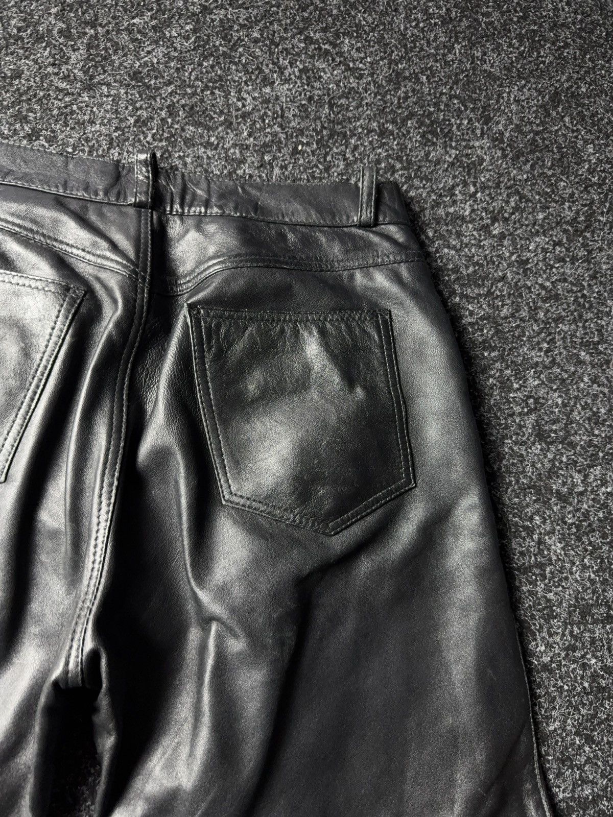 Leather Y2K Vintage Leather Pants Opium Style Alt Biker USA Rare Size US 28 / EU 44 - 18 Thumbnail