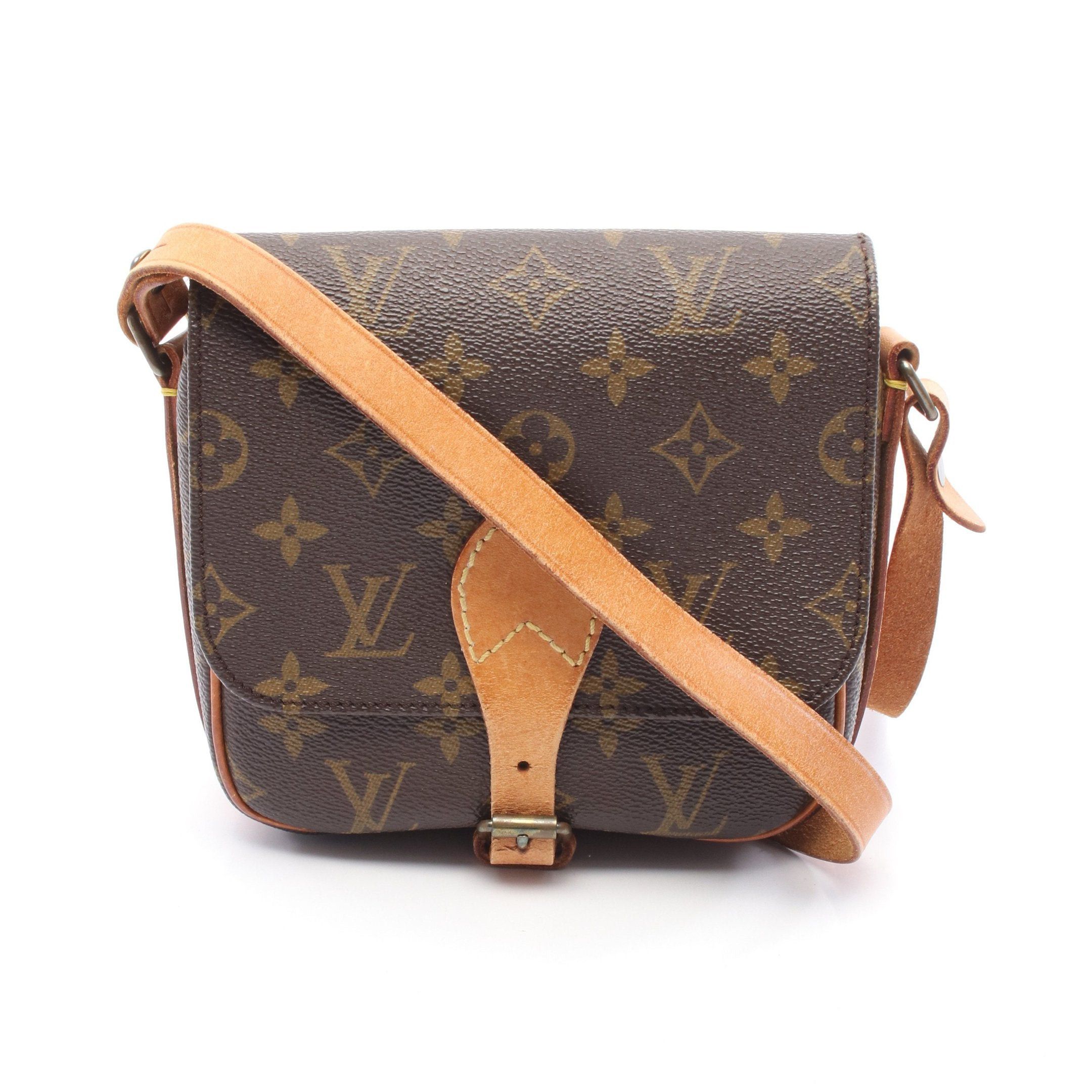 Louis Vuitton Cartesier Pm Monogram Shoulder Bag Leather Brown, Women's