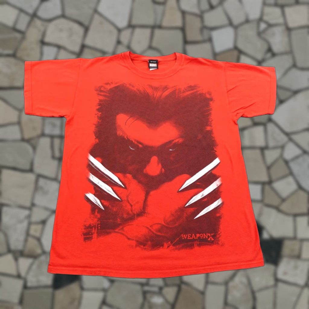 Mad Engine VINTAGE Wolverine Shirt Mens Large Red Marvel Mad Engine Mega Print Weapon X Shirt Size US L / EU 52-54 / 3 - 1 Thumbnail