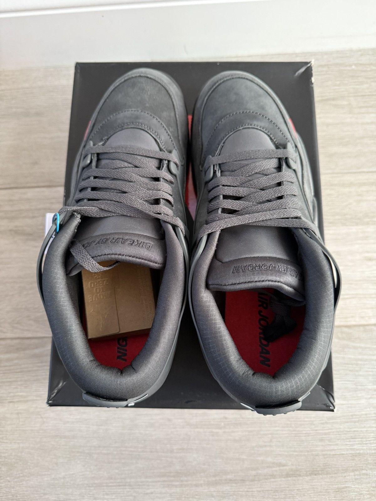 Jordan Brand Nigel Sylvester Jordan 4 RM Driveway Grey Anthracite Red 12 Size US 12 / EU 45 - 6 Thumbnail
